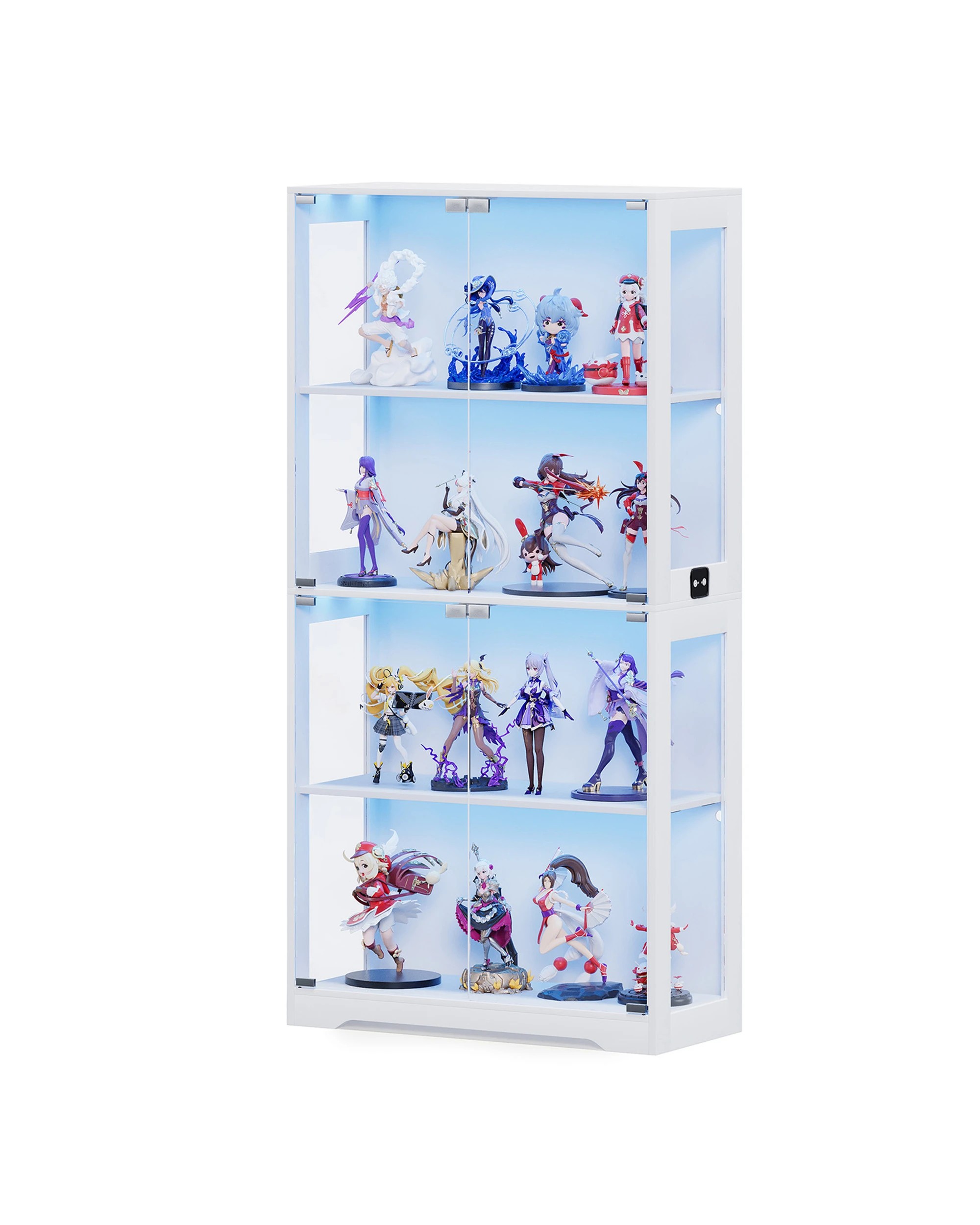 3 Advwin 4 Tier Display Cabinet Tall Storage Bookshelf Organizer Hallway Storage Cabinet, 3 of 9