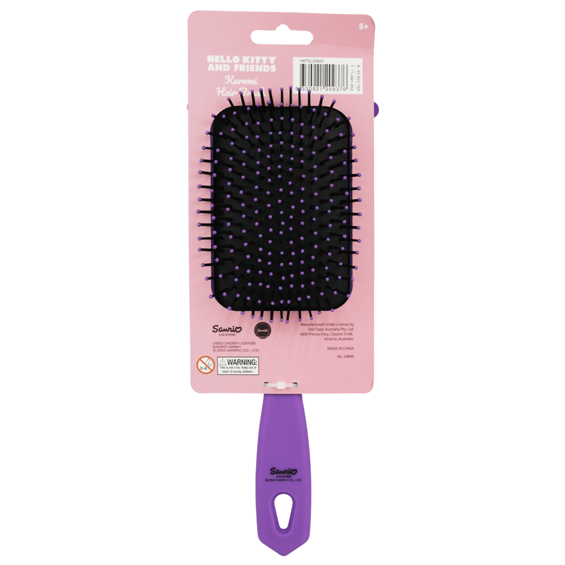 2 Sanrio Hello Kitty and Friends Kuromi Hair Brush - Purple, 2 of 2