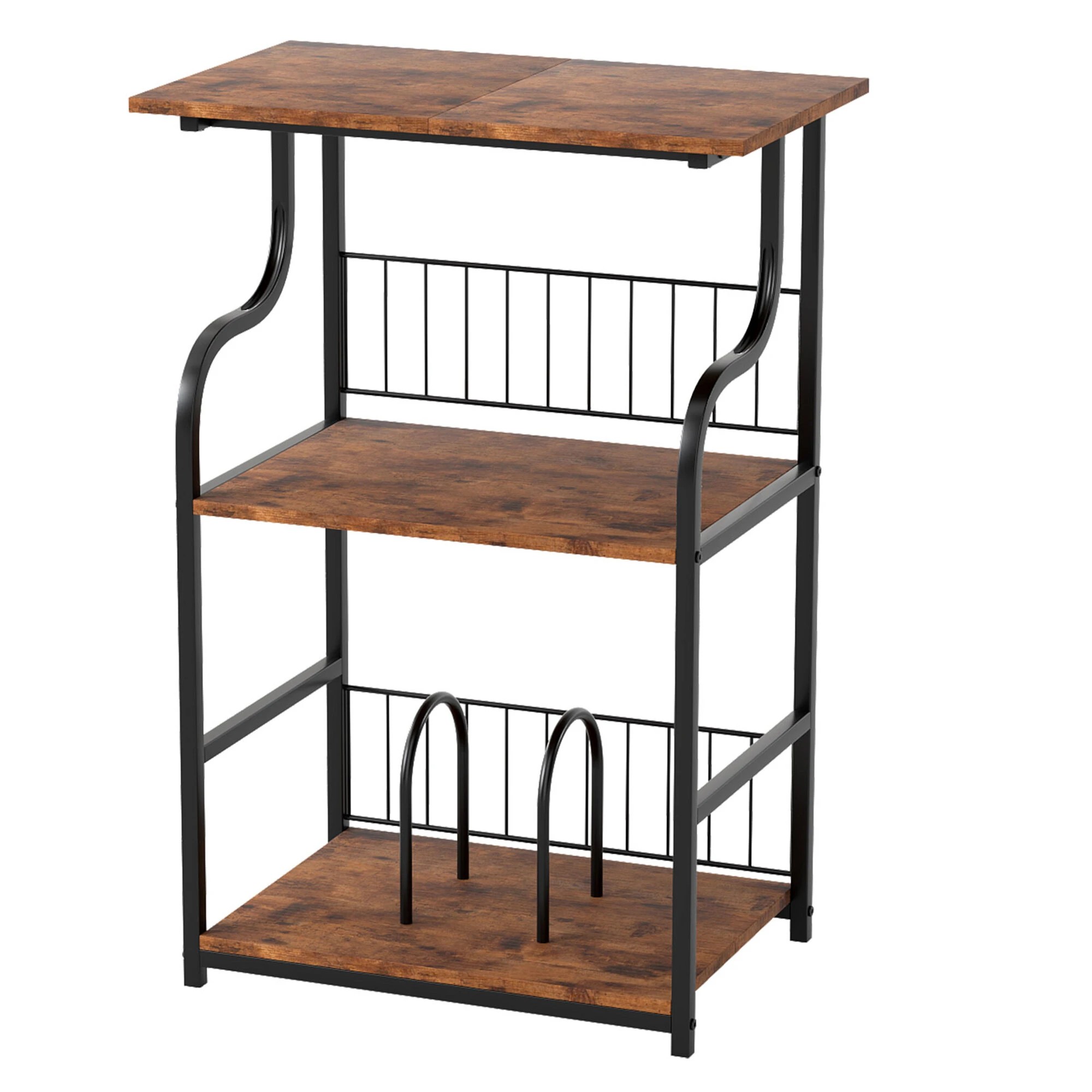1 Levede Side Table 3-Tier - Brown, 1 of 9