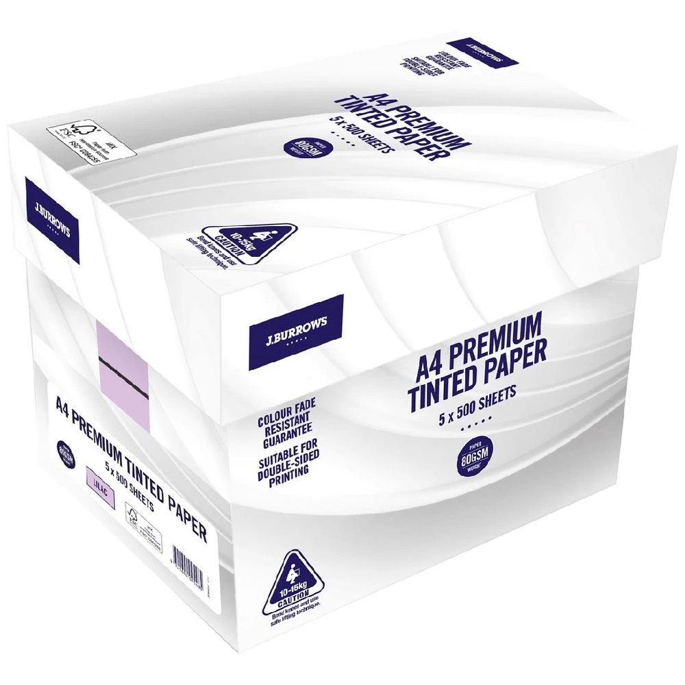 1 Trophee 80gsm Tinted A4 Copy Paper Lilac 5 Ream Carton, 1 of 2