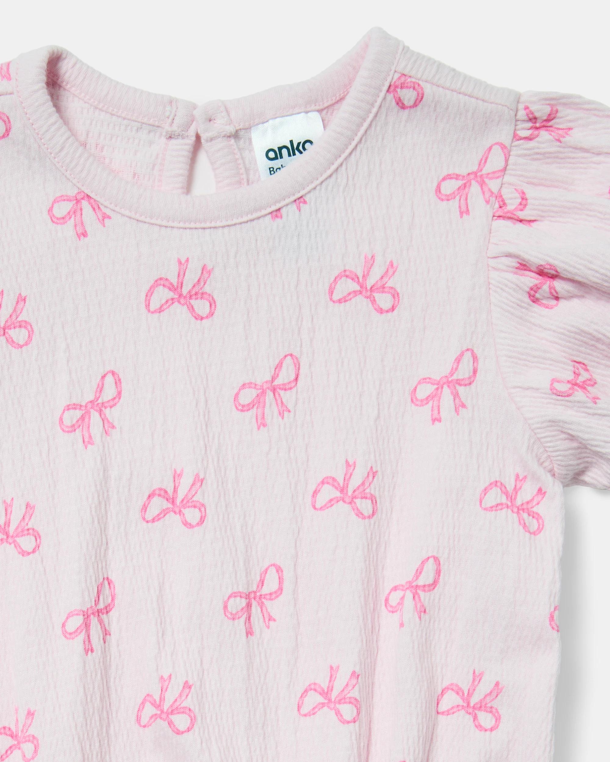 3 Short Sleeve Crinkle Bodysuit Bows, 3 of 3