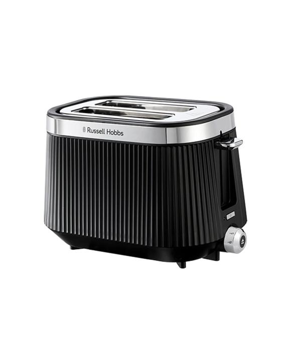 Russell Hobbs Bronte 2 Slice Toaster Toast Kitchenware Crumb Tray - Black