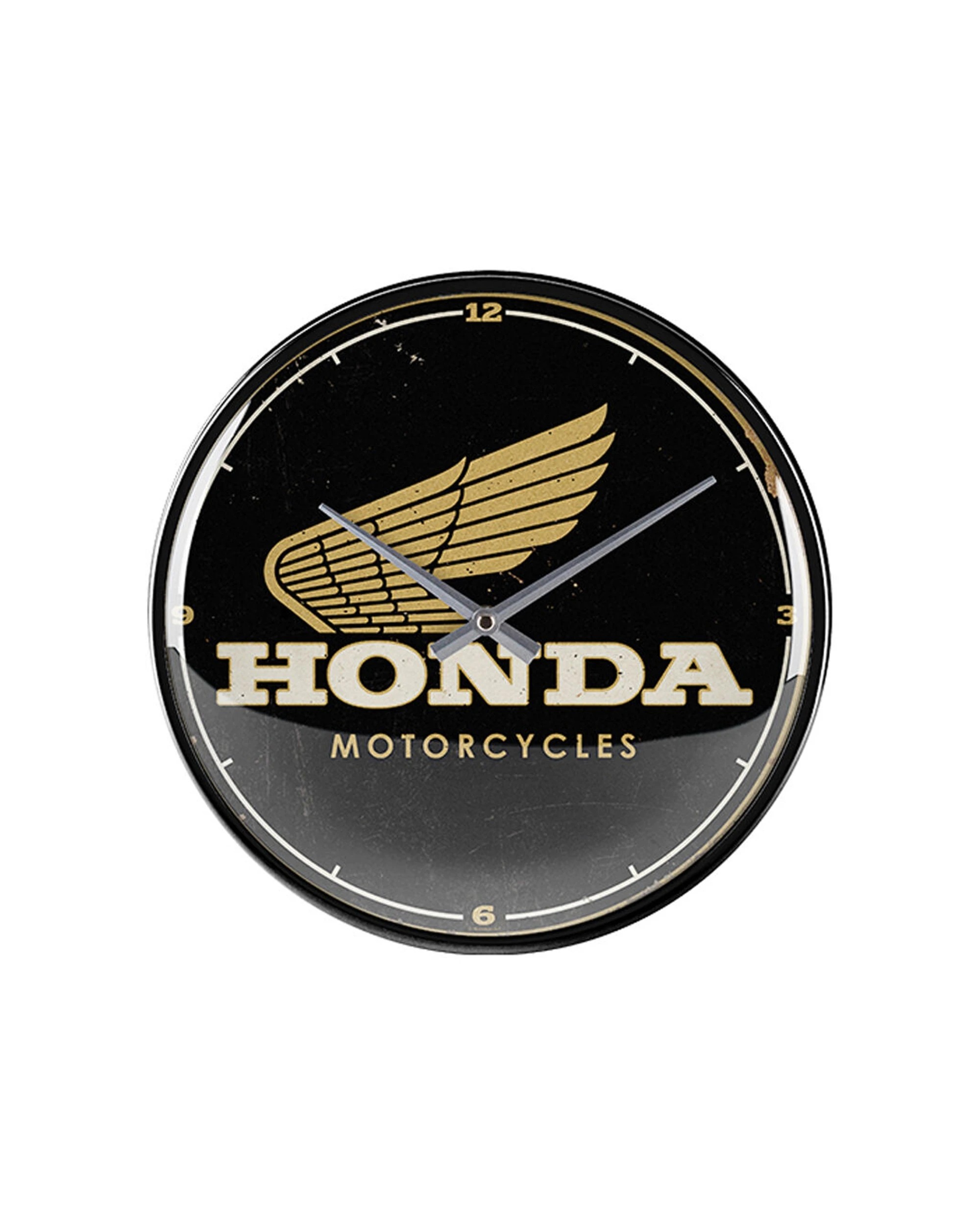 1 Nostalgic-Art Wall Clock 30cm - Vintage Honda Motorcycles Design - Multi, 1 of 3