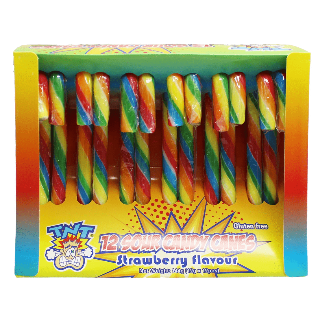 1 12 Pack TNT Sour Candy Canes 144g, 1 of 3
