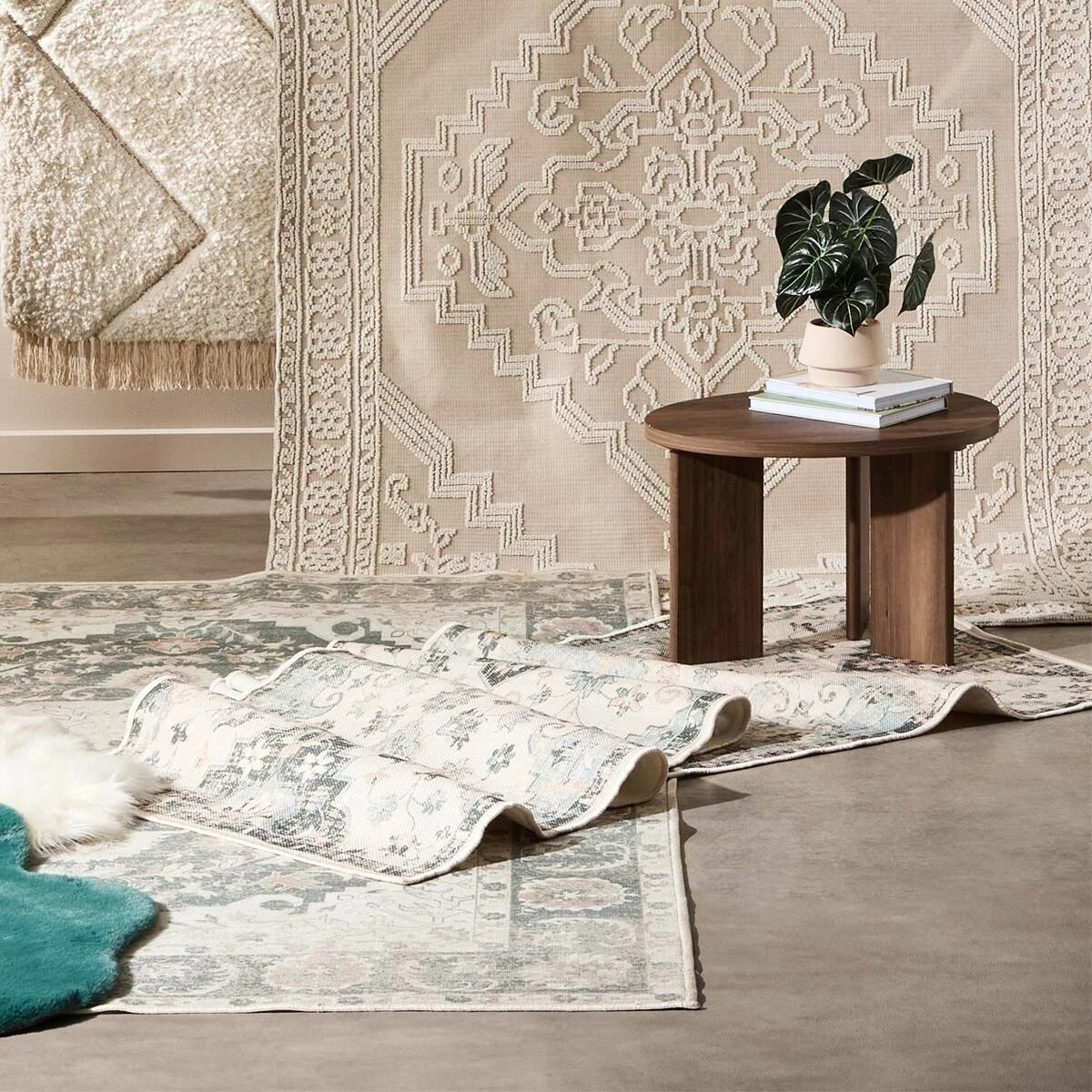 8 Inaya Washable Runner - Blue - 300cm x 80cm, 8 of 9