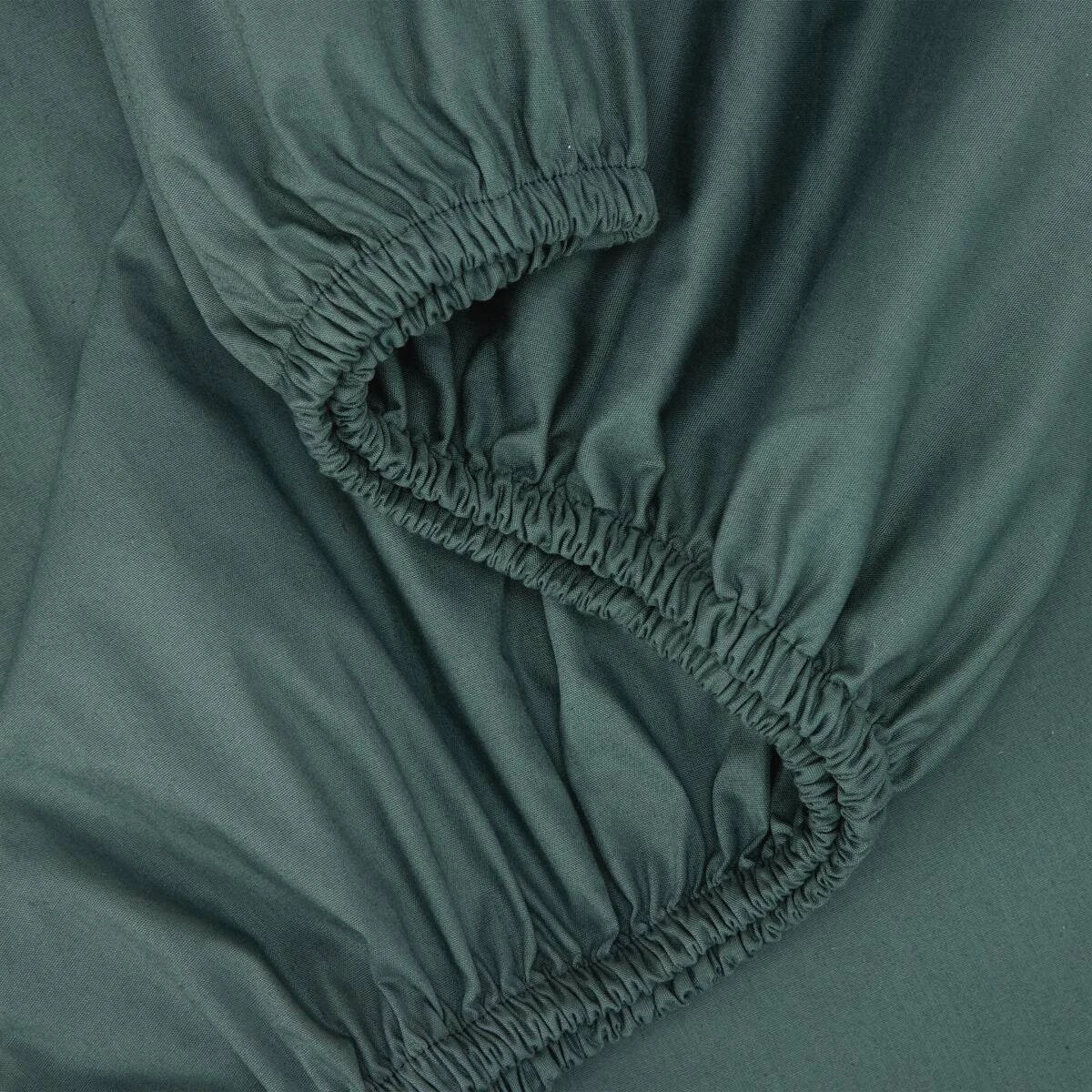 3 225 Thread Count Cotton Rich Sheet Set - Single Bed, Teal, 3 of 6