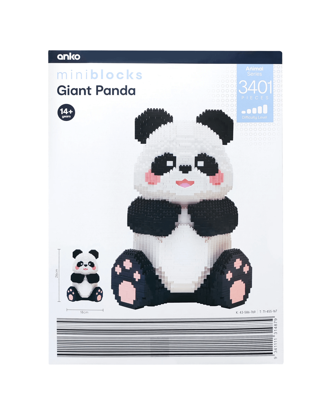6 3401 Piece Mini Blocks Animal Series: Giant Panda, 6 of 6