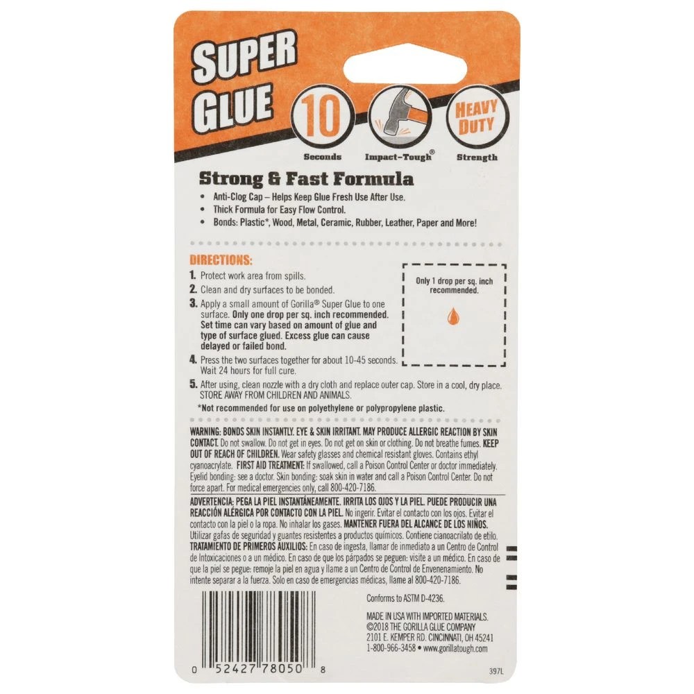 3 Gorilla Super Glue Bottle 15g, 3 of 4