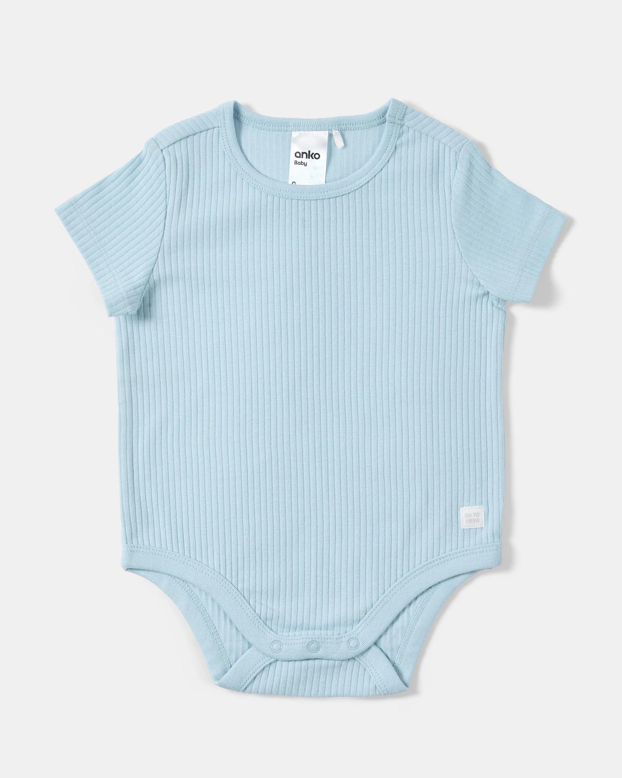 3 3 Pack Short Sleeve Rib Bodysuits Brw Multi, 3 of 8