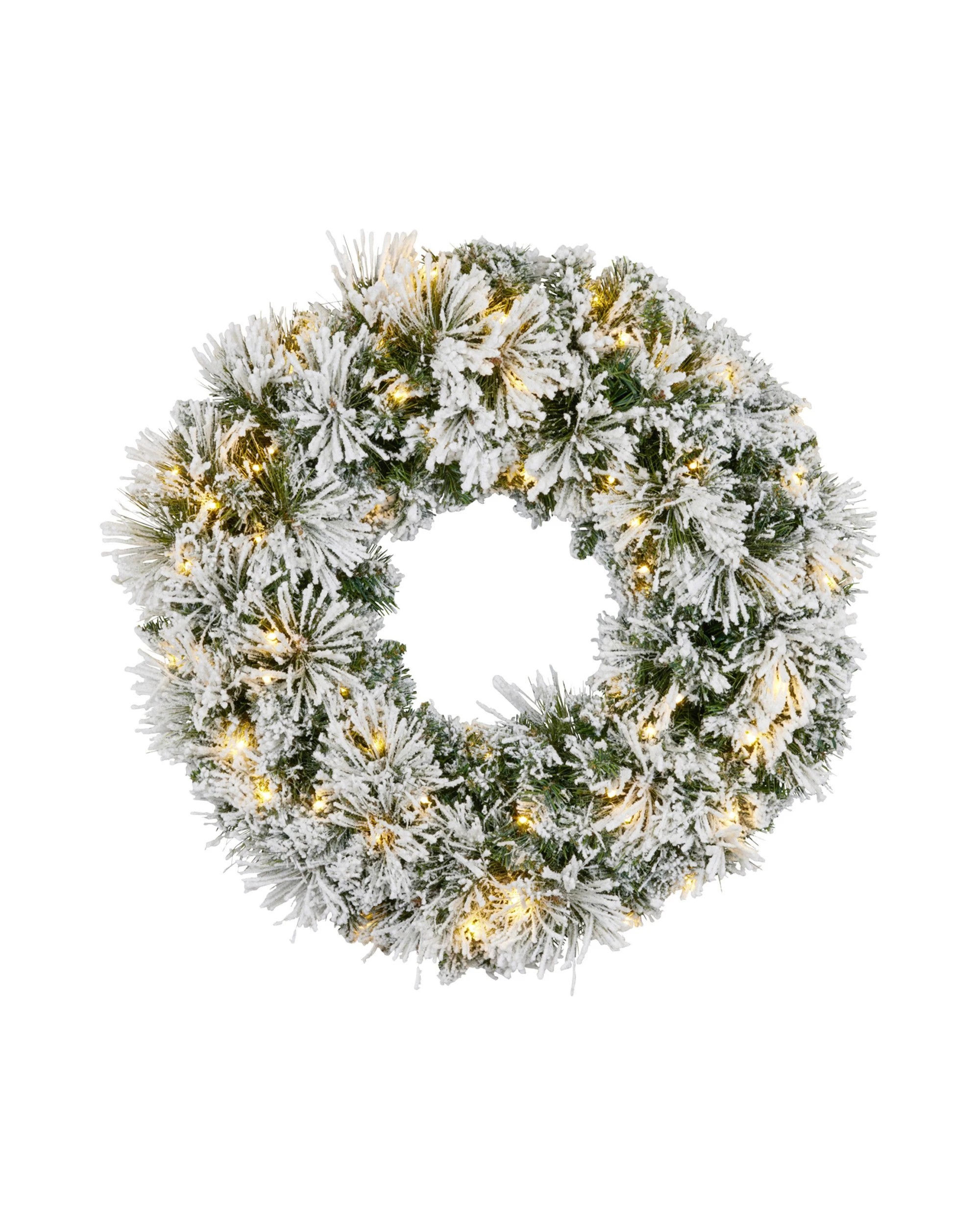 1 Christabelle 61cm Snow Christmas Wreath Lush Majestic Front Door Decoration Ornament, 1 of 8