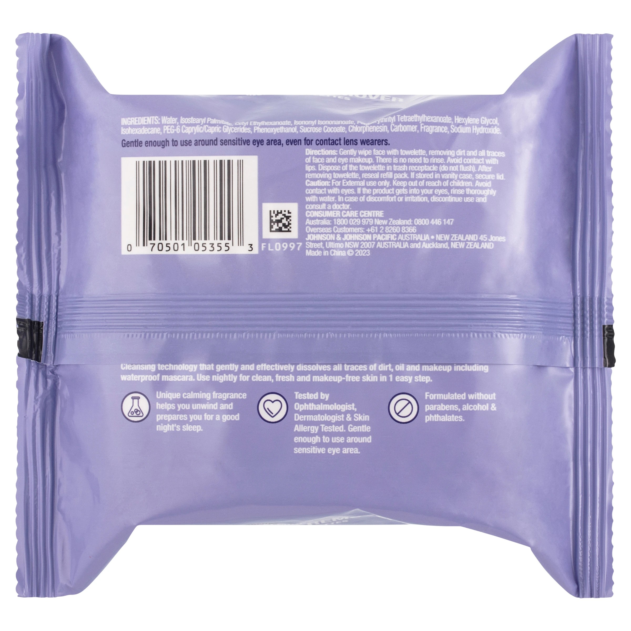 2 Neutrogena Night Calming Makeup Remover Cleansing Towelettes 25 Pack, 2 of 5