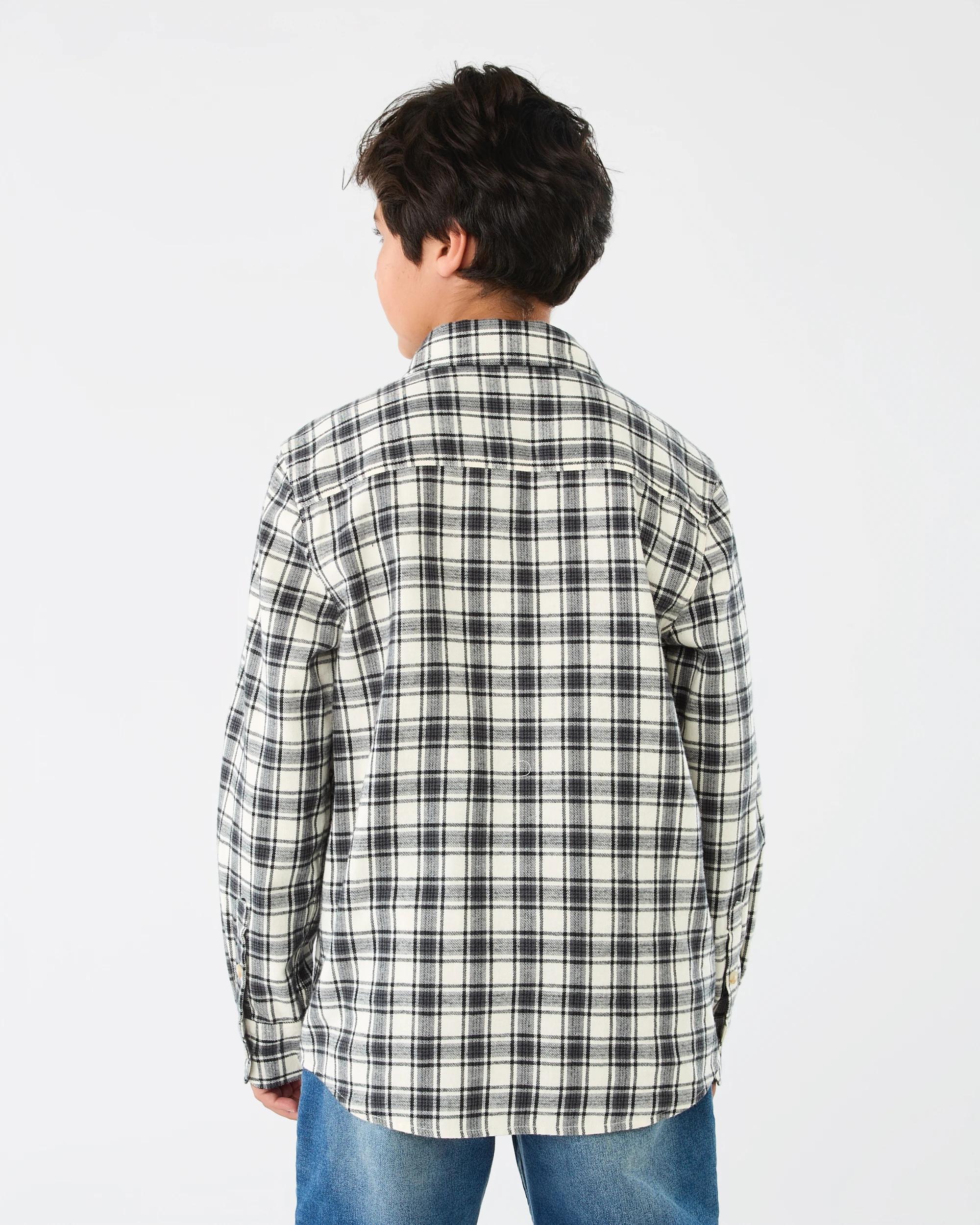 2 Brushed Check Shirt Blk Wht Ck, 2 of 8