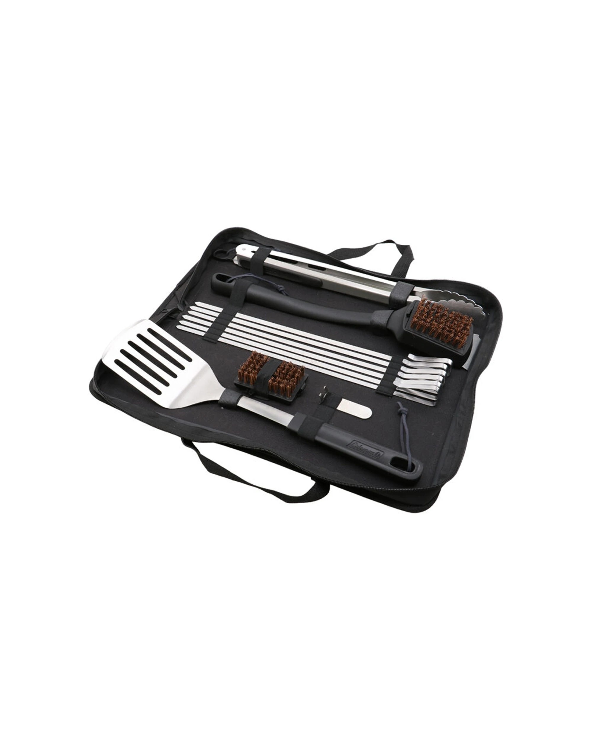 1 Coleman 11 Piece BBQ Tool Set with Case Stainless Steel Camping Grilling - Multi, 1 of 1