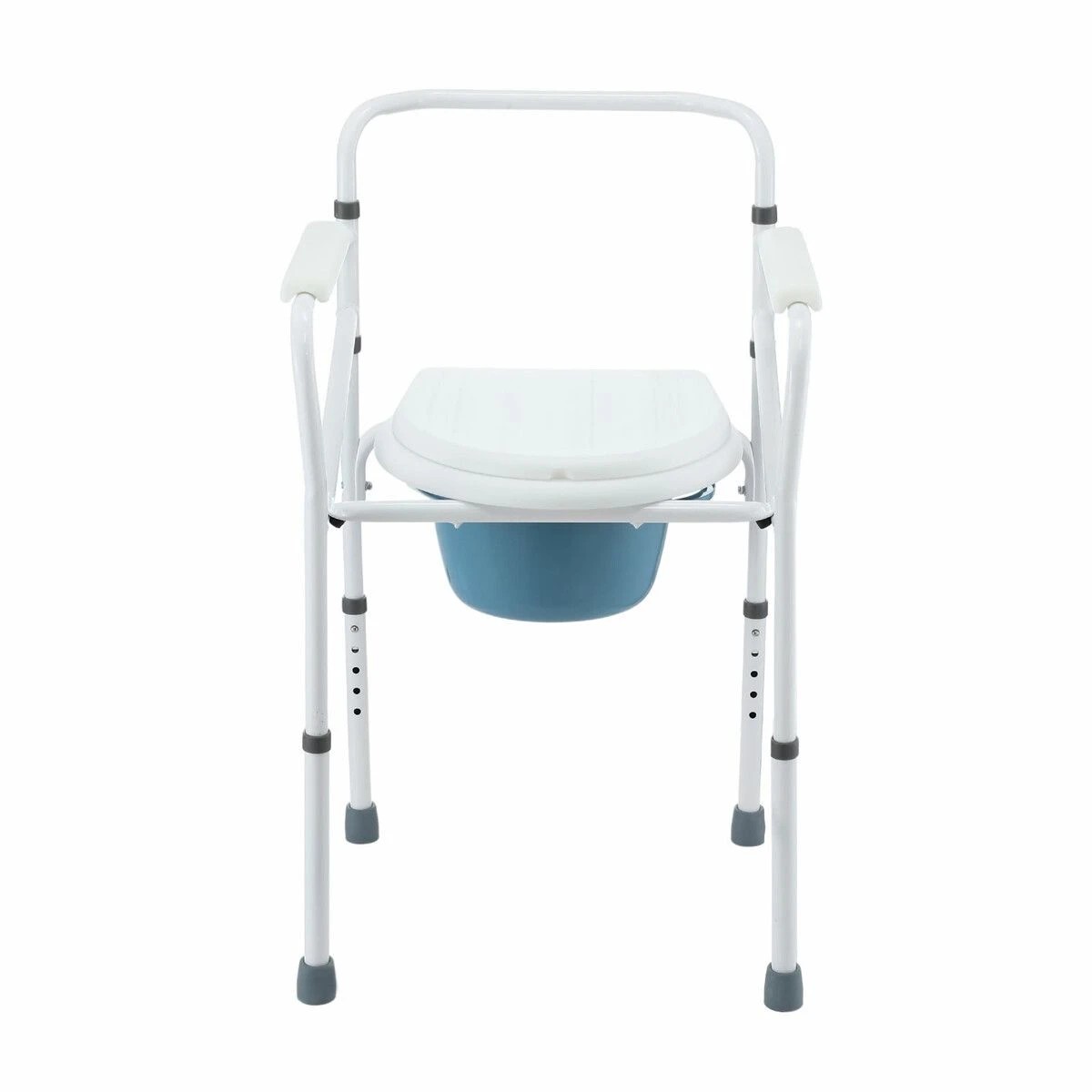 3 LUXSUITE Commode Shower Chair 3 In 1 Toilet Seat Wheelchair Bathroom Bedside Adjustable Seating Folding With Arms, 3 of 3