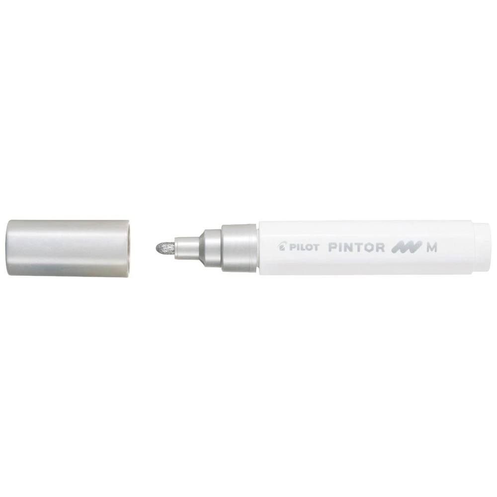1 PILOT Pintor Paint Marker 1.4mm Silver, 1 of 3