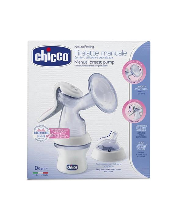 Chicco Nursing NaturalFeeling Manual Breast Pump With Teat For Feeding 150ml - Multi
