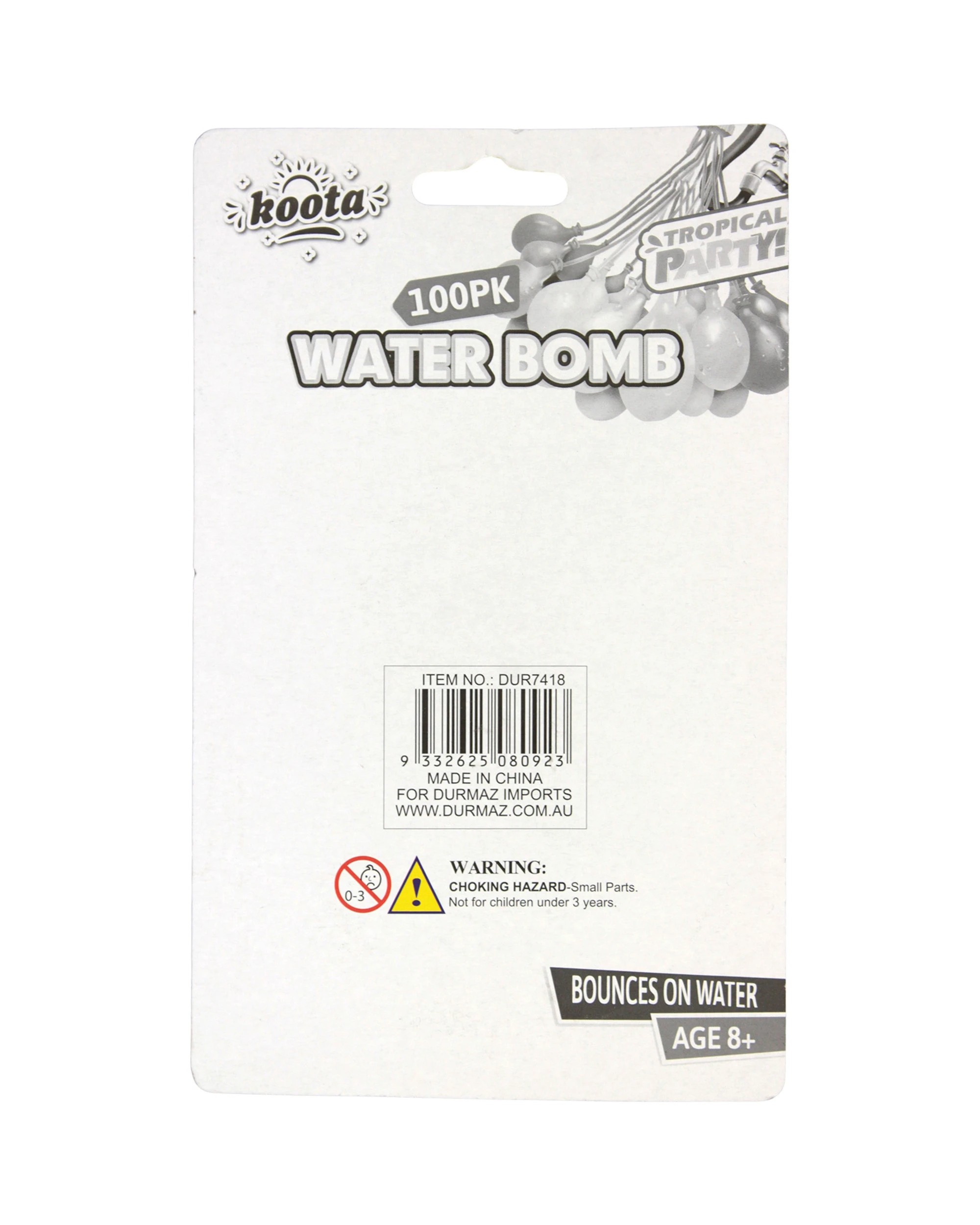 2 Durmaz Water Bomb Balloons With Funnel Pack of 100Multi - Multi, 2 of 2