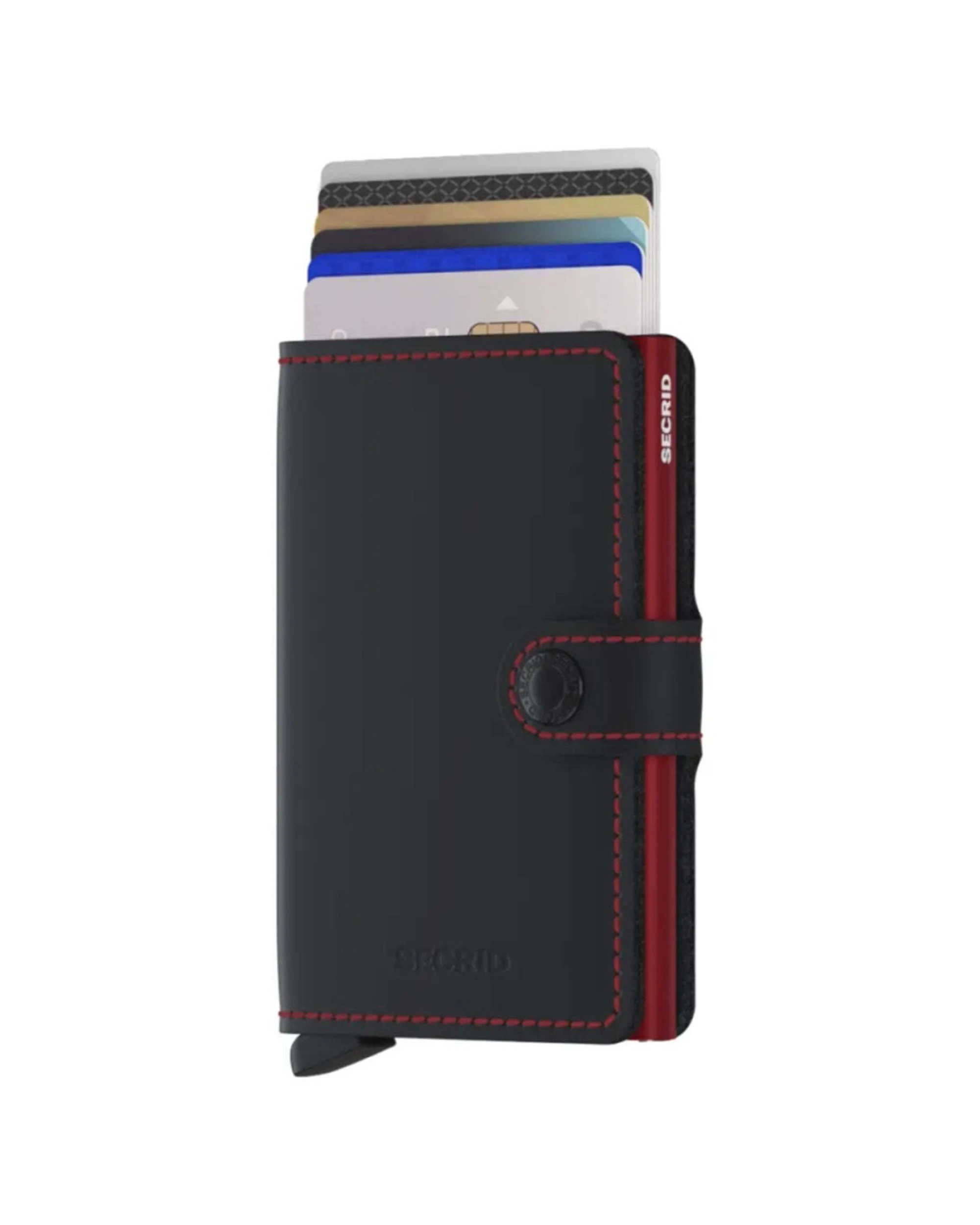 2 Secrid Miniwallet Compact RFID Aluminium Leather Card Wallet Large Storage - Black, 2 of 5