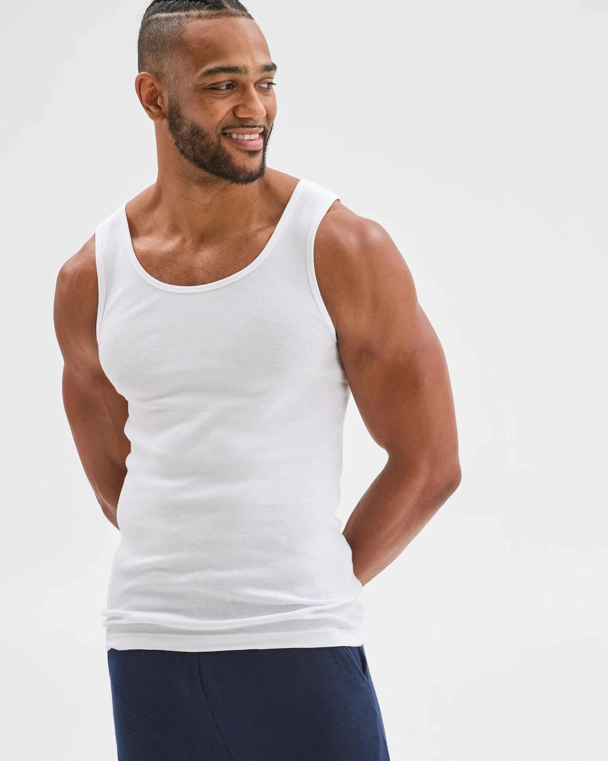 2 Maxx 6 Pack Singlets WHITE, 2 of 5