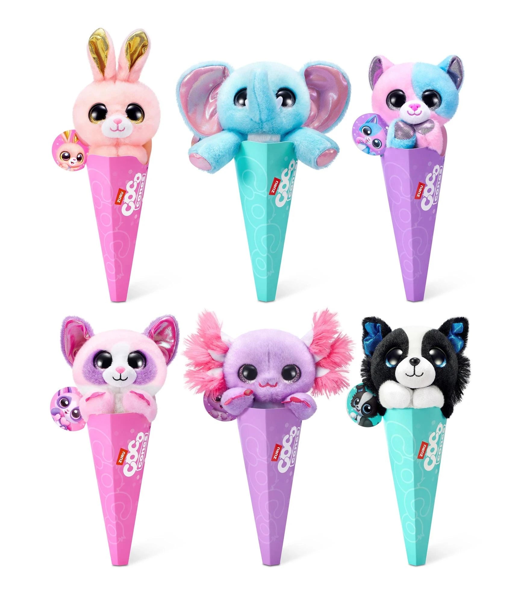 1 Coco Cones Adorable Collectable Plush in a Cone by ZURU - Assorted* - Multi, 1 of 9