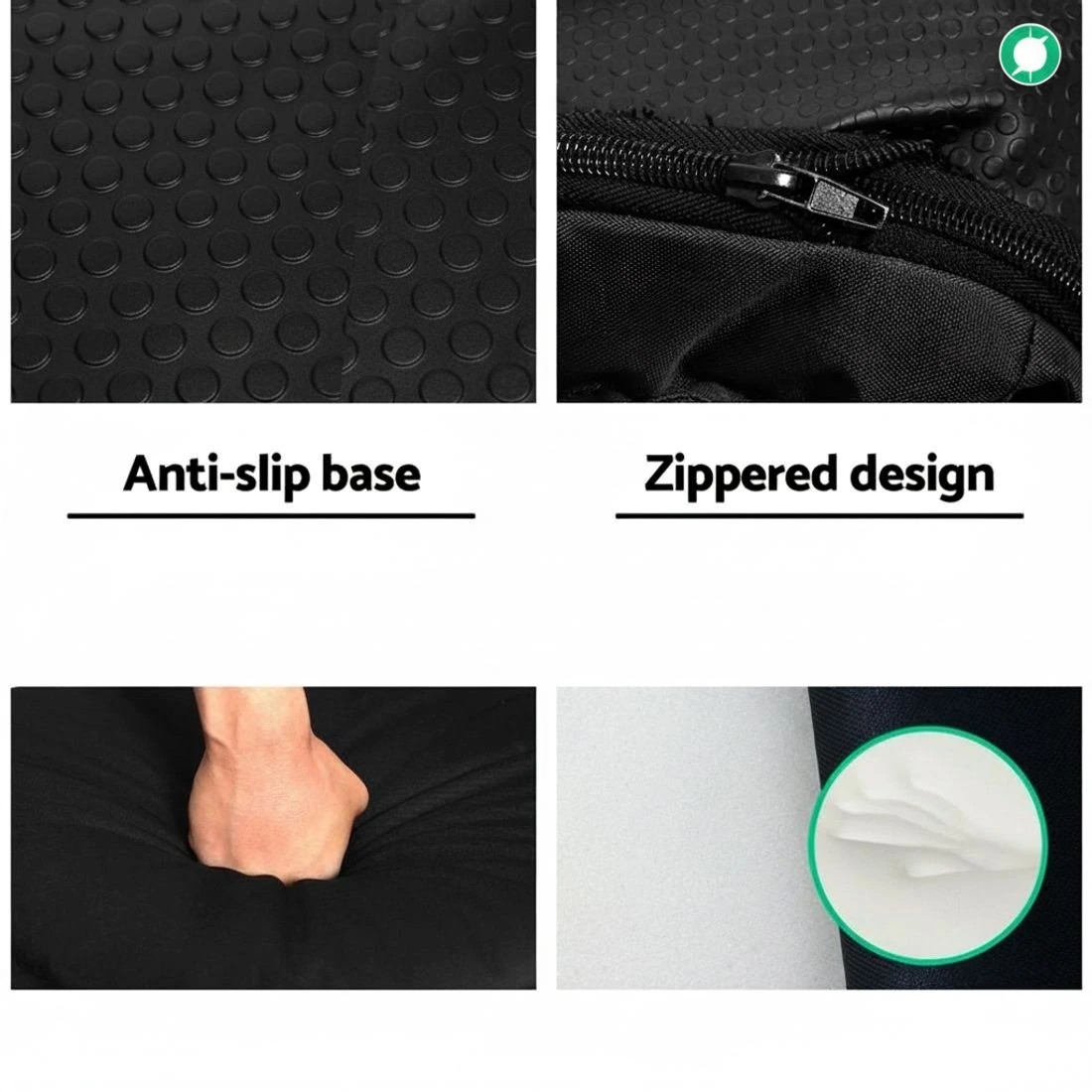 5 Artiss Floor Lounge Sofa Camping Chair - Black, 5 of 5