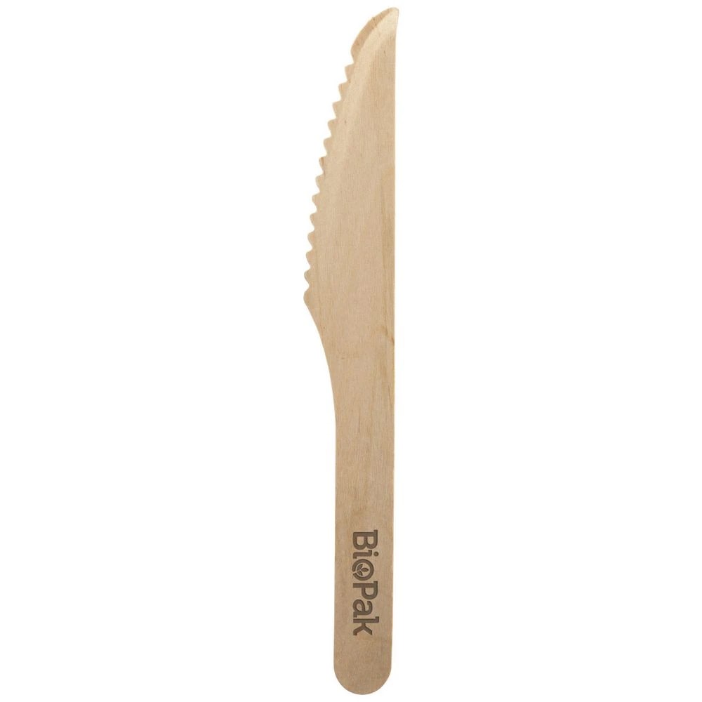 1 BioPak Wooden Knives 16cm 1000 Pack, 1 of 1