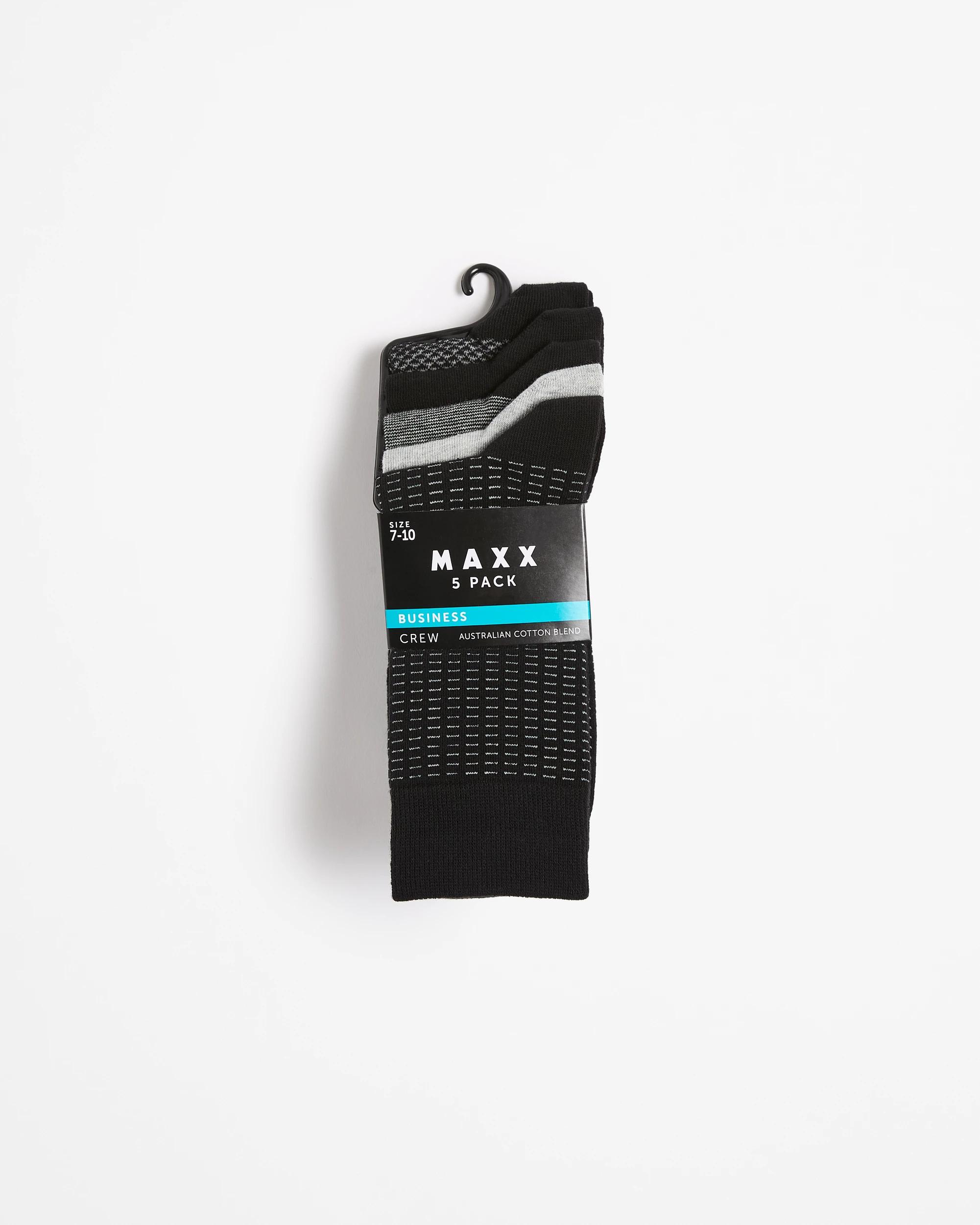 3 Mens Australian Cotton Blend Business Socks 5 Pack - Maxx MULTI/BLACK/GREY, 3 of 3