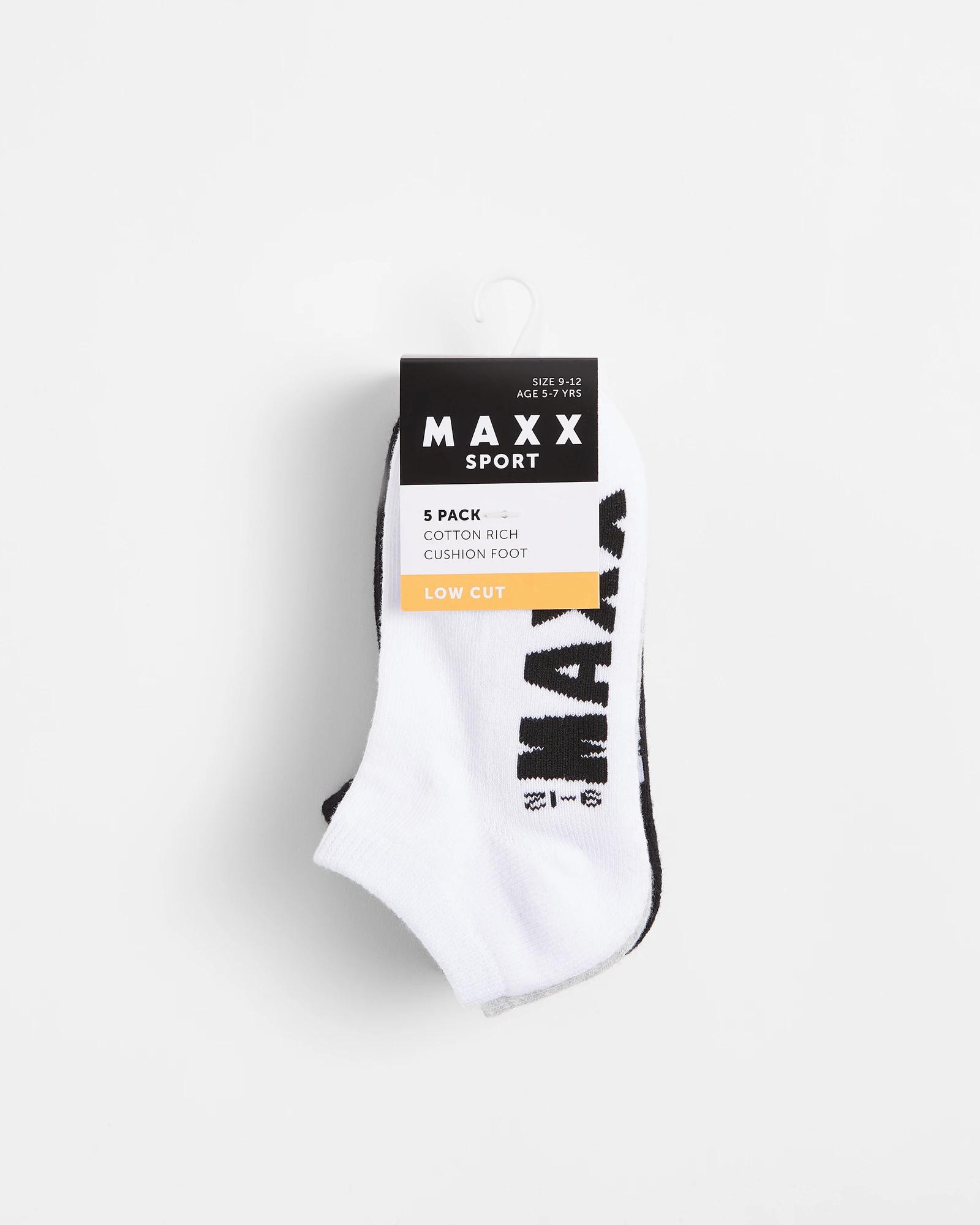 3 Sport Low Cut Socks 5 Pack - Maxx BLACK/WHITE/GREY, 3 of 3