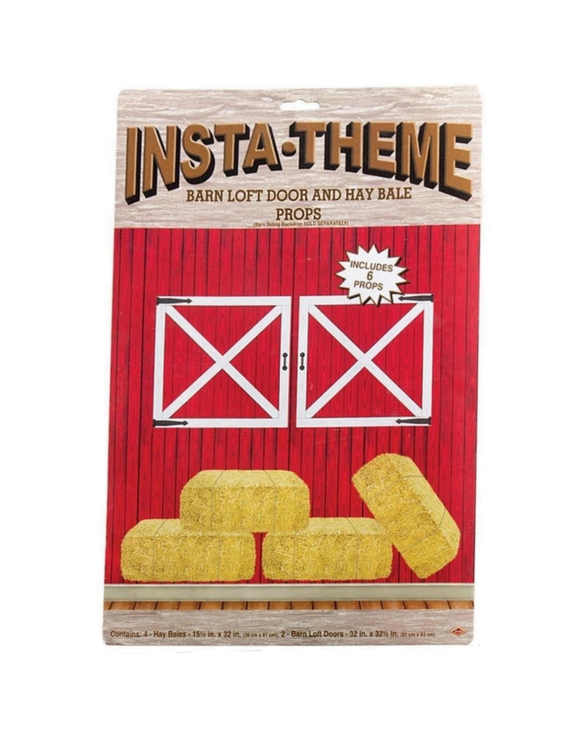 2 Beistle Barn Loft Door and Hay Bale Wall Decorating Kit, 2 of 2
