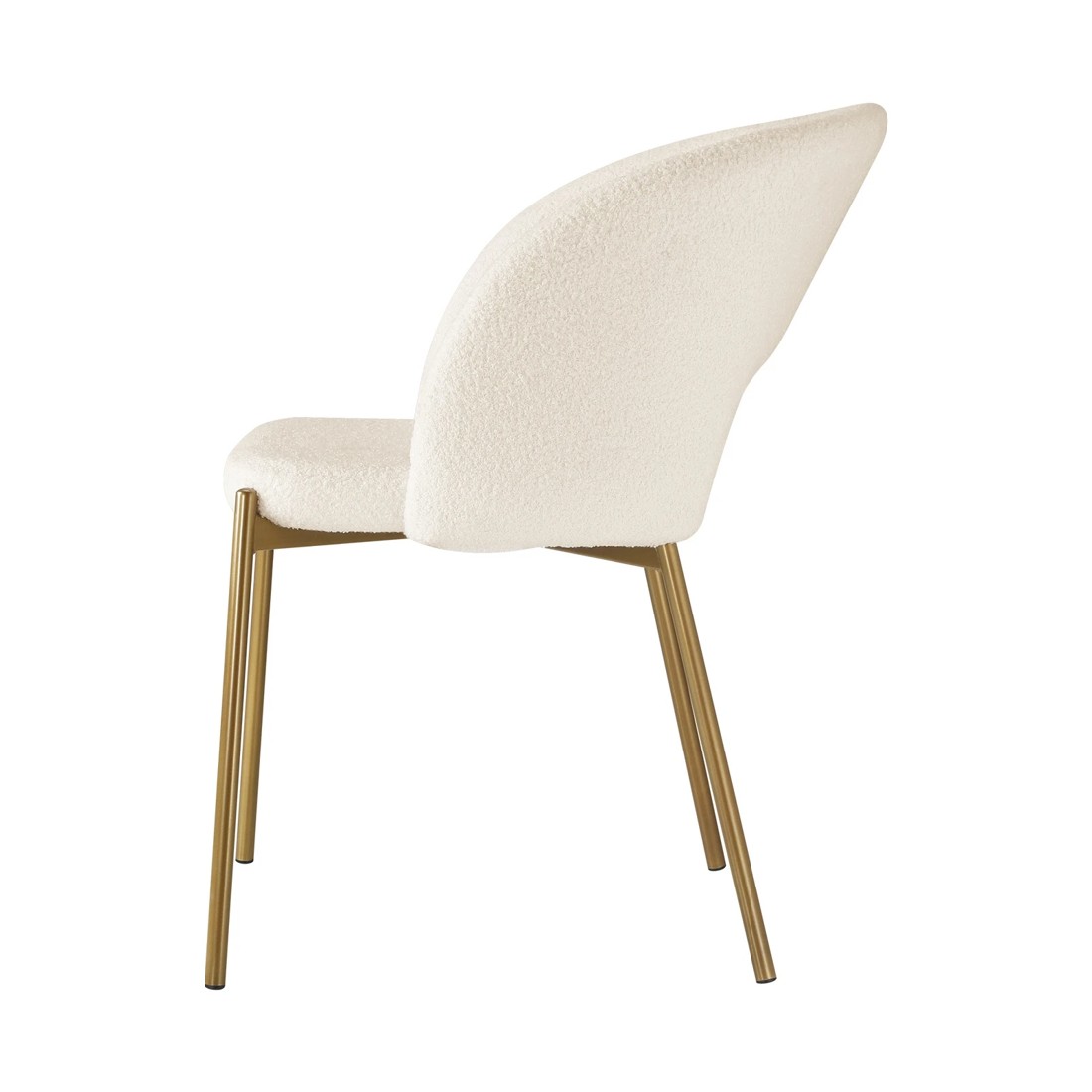 10 Oikiture 2x Dining Chair Sherpa Accent Chairs Tub Armchairs Gold Metal Legs
 - White, 10 of 10