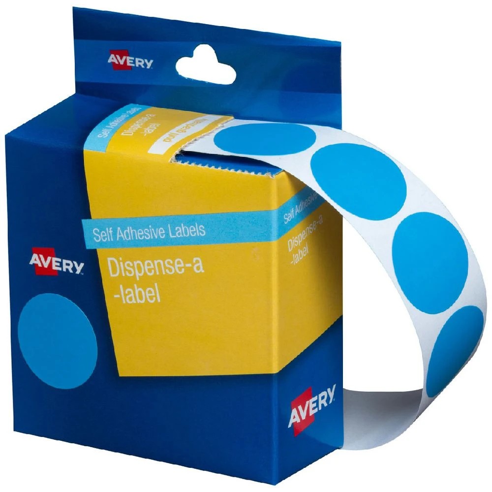 1 Avery Light Circle Labels Light Blue 24mm 500 Pack, 1 of 1