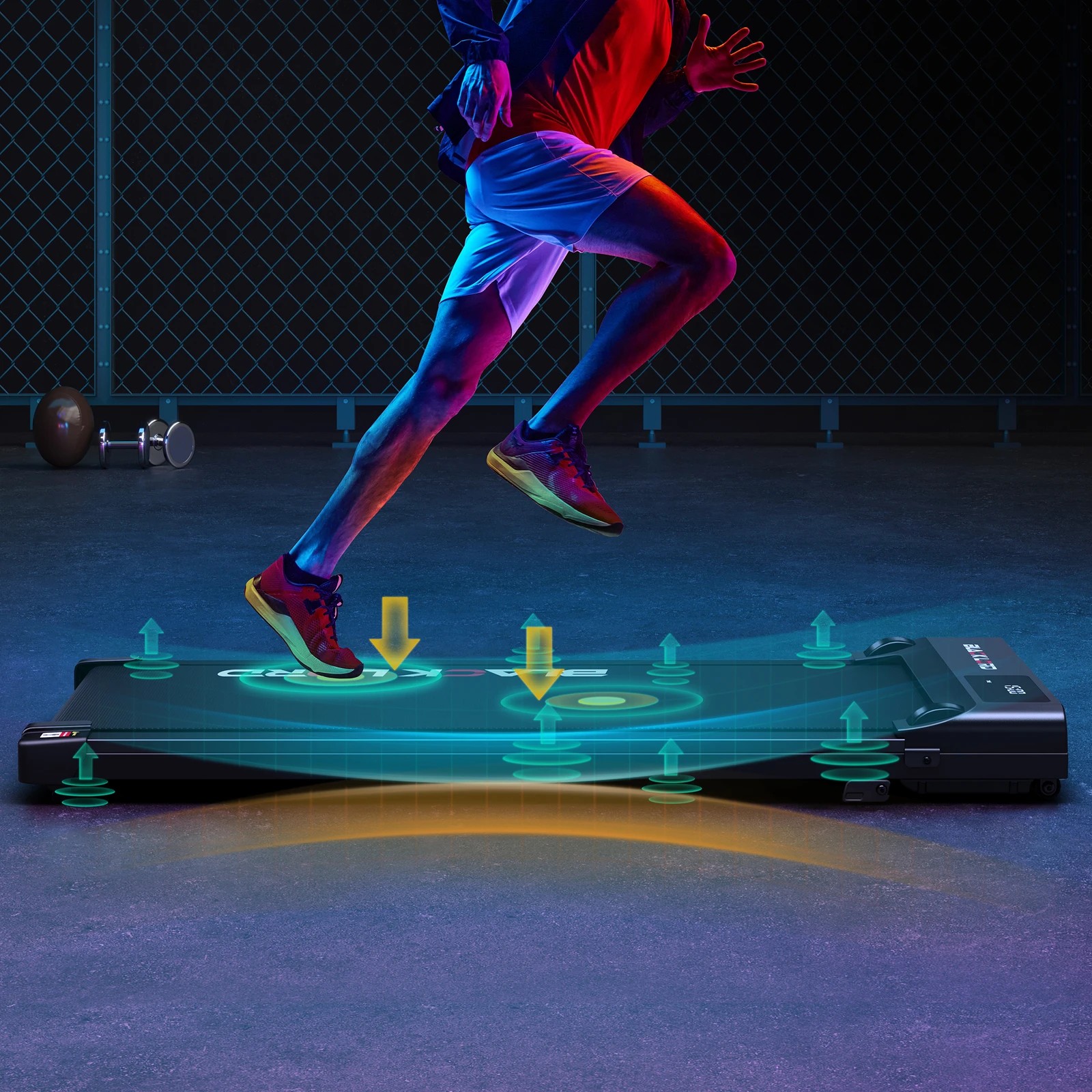 4 Black Lord Treadmill Electric Walking Pad Under Desk Home Gym Incline - Black, 4 of 10