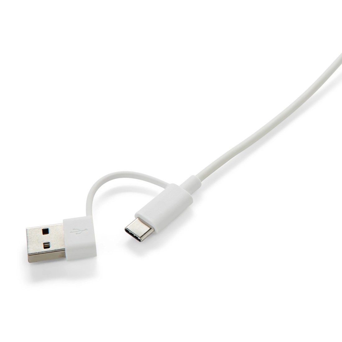 4 2-in-1 USB-A/C to USB-C Cable - White, 4 of 7