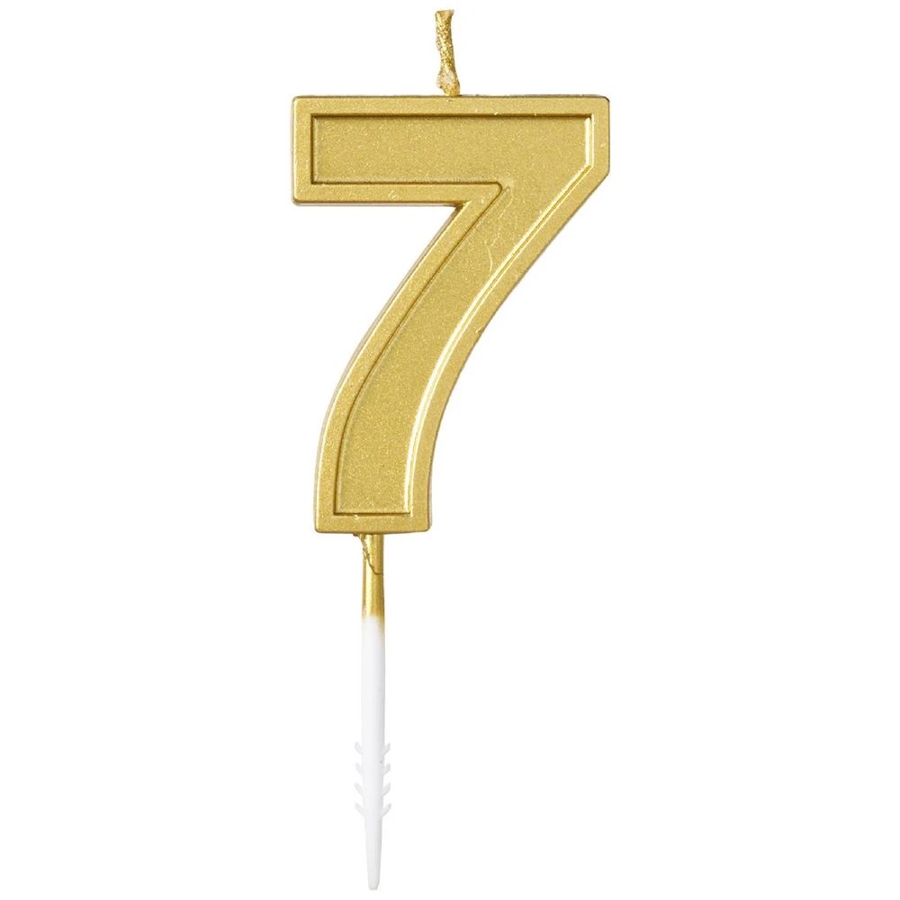 2 Otto Candle Number 7 Gold, 2 of 2