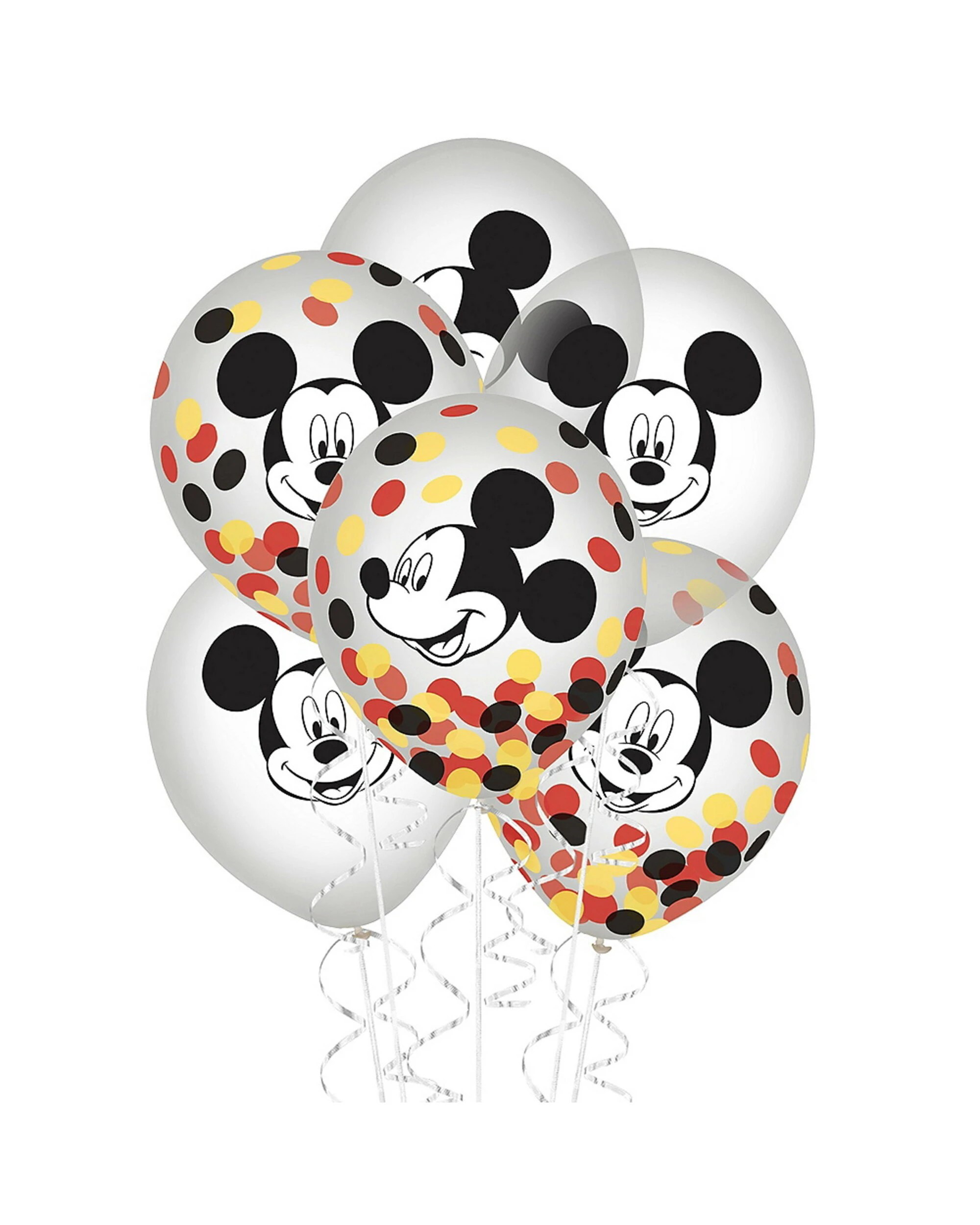 1 Amscan Mickey Mouse Forever Confetti Balloons Pack of 6 - Multi, 1 of 1
