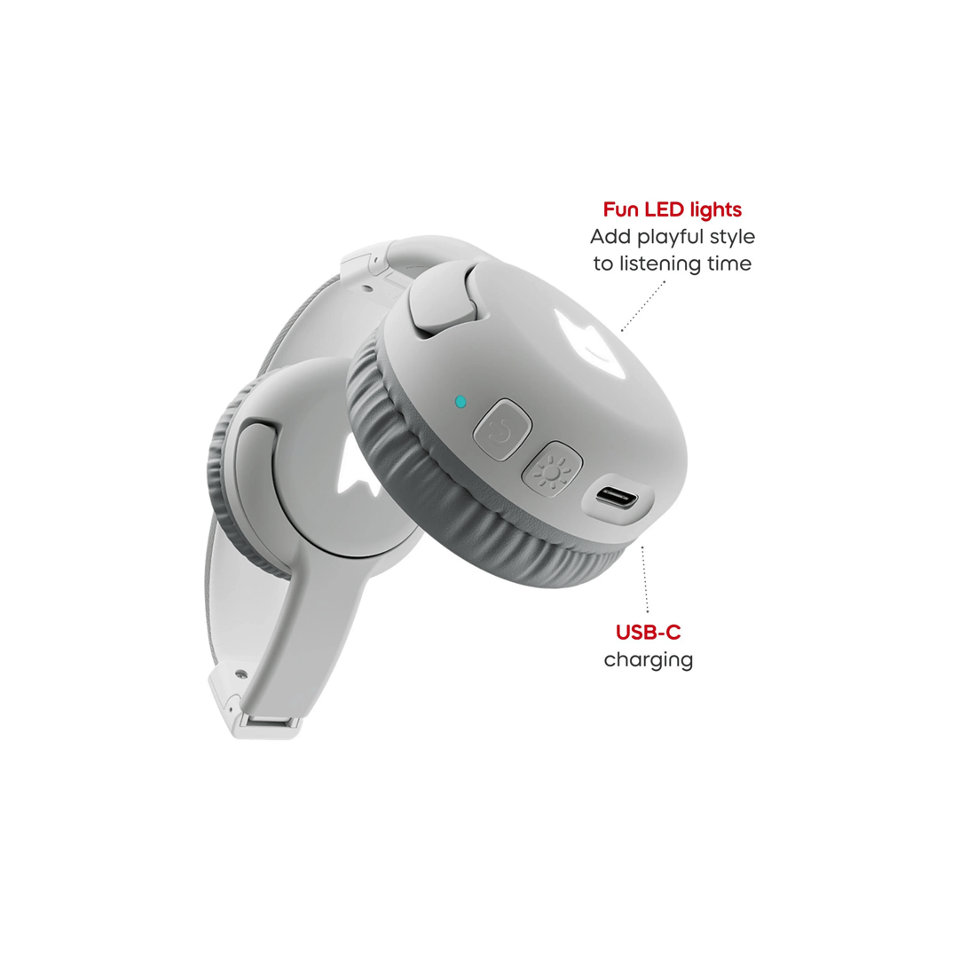 6 Tonies - Bluetooth Headphones - Moon - Grey, 6 of 7