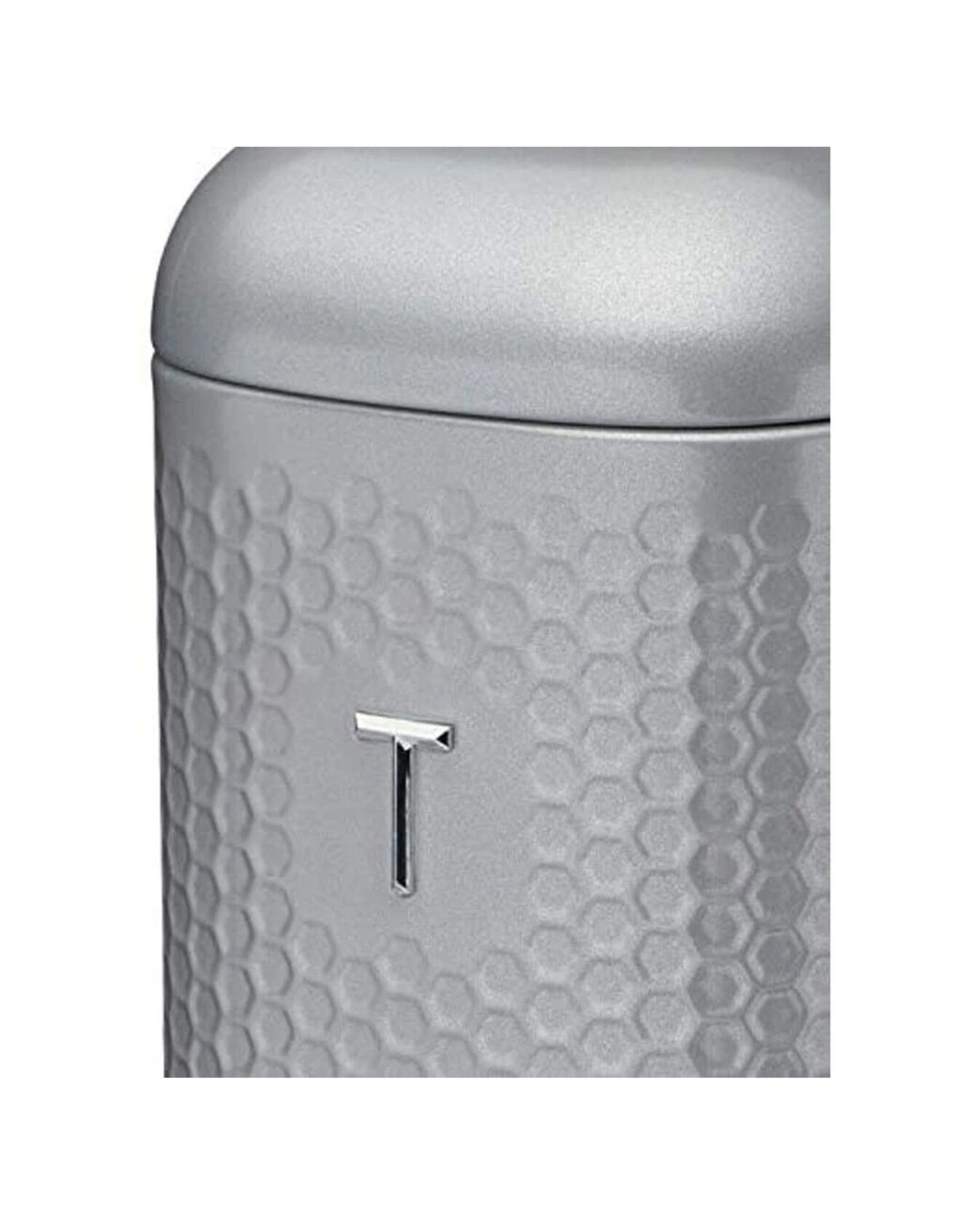 4 Kitchen Craft Lovello Geometric Textured Retro Tea Canister 19cm Shadow - Grey, 4 of 7