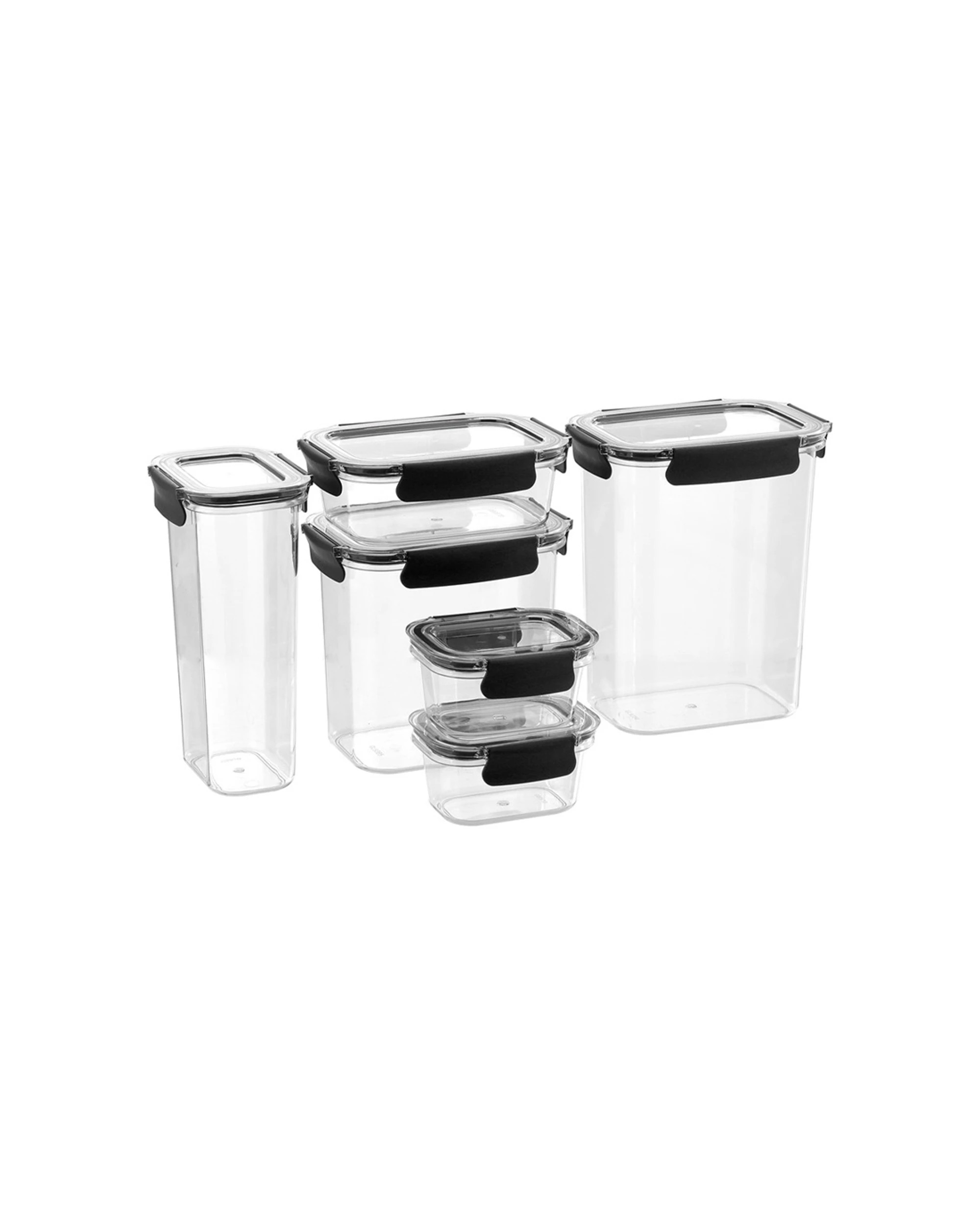 2 Lemon & Lime 6pc Crystal Fresh Food Container Set 400ml 950ml 1.7L 2.85L - Clear, 2 of 9