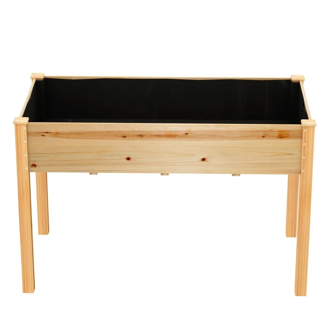 3 Green Fingers Garden Bed Elevated 120x60x80cm Wooden Planter Box Raised Container - Natural, 3 of 6