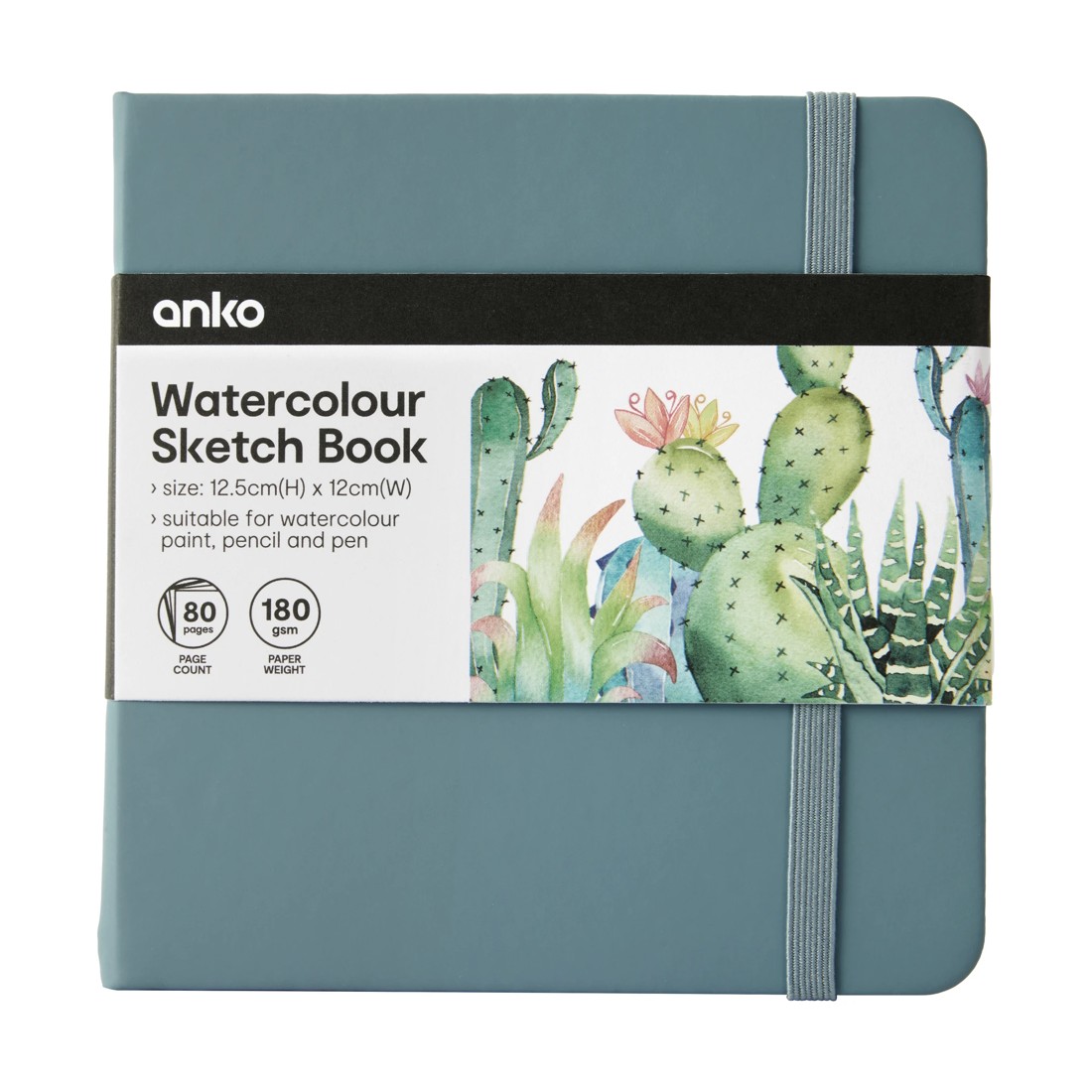 1 Watercolour Sketch Book - Blue, 1 of 5