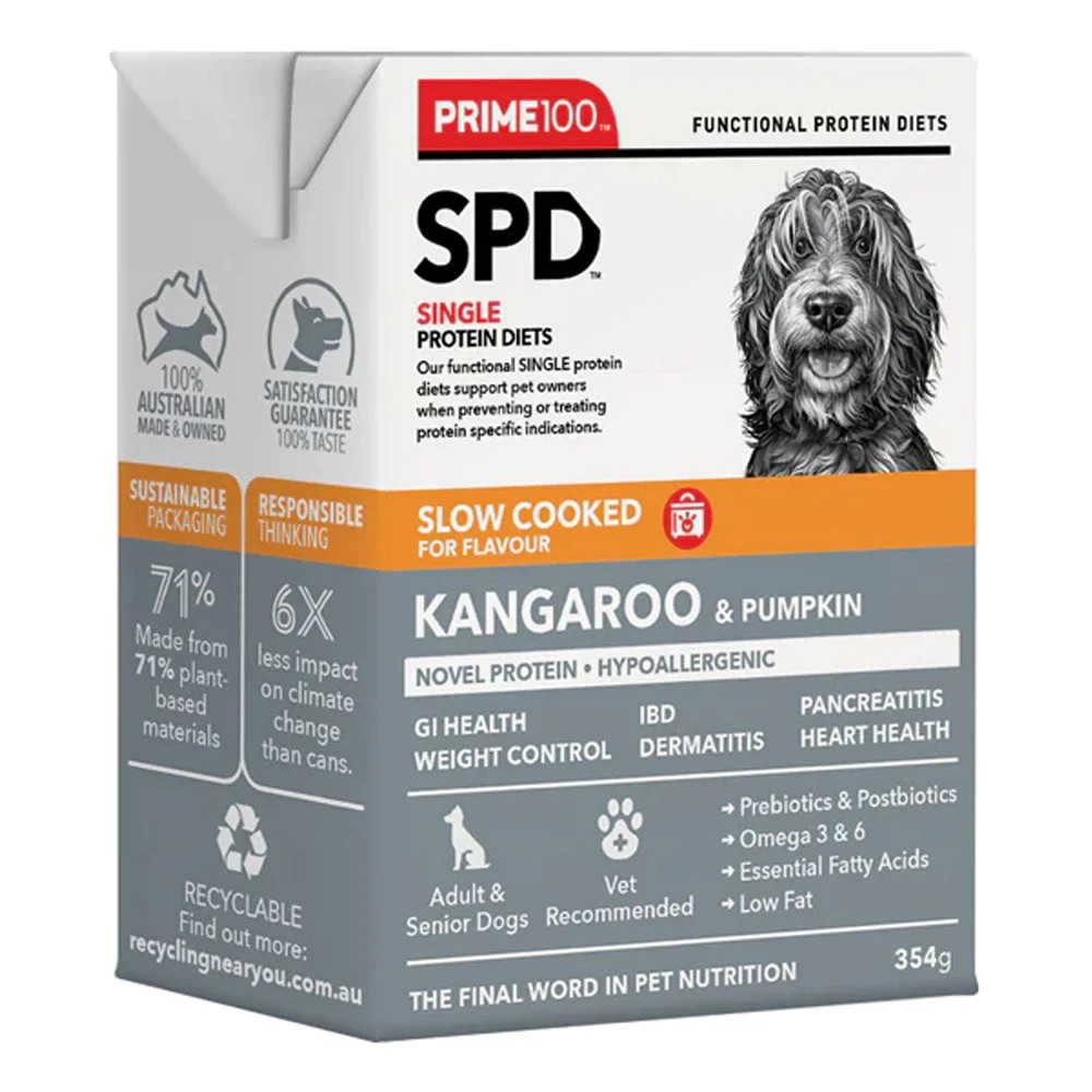 1 Prime100 Spd Single Protein Diets Slow Cooked Kangaroo & Pumpkin Wet Dog Food 354 Gm 1 Pack, 1 of 1