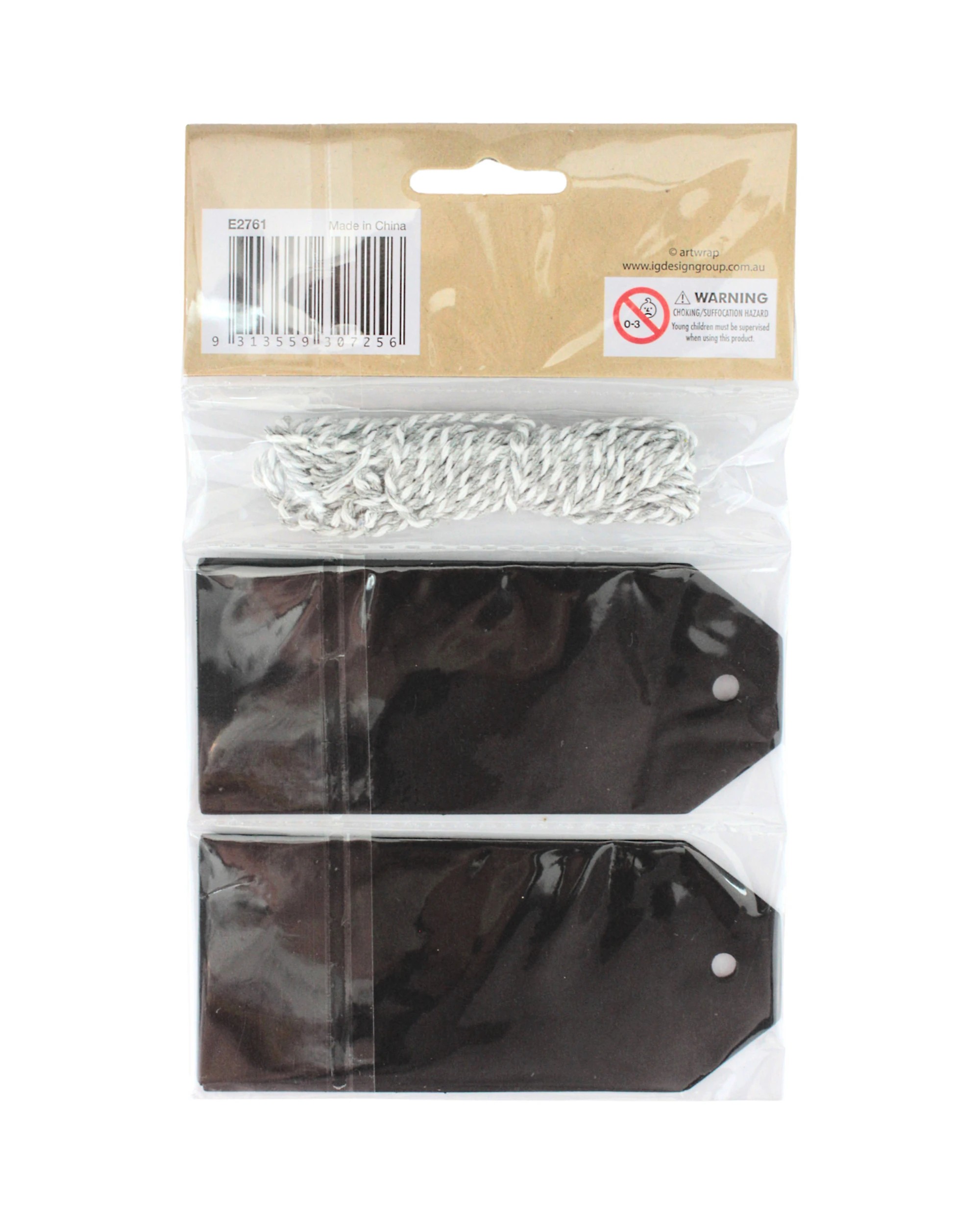 3 Artwrap Kraft Paper Gift Tags Pack of 10 - Black, 3 of 3