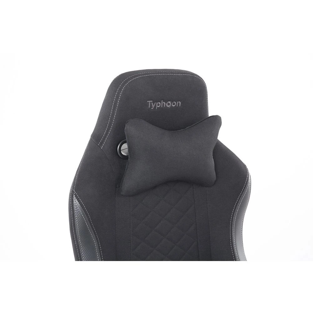 6 Typhoon Prime Fabric Chair Black Ergonomic Chairs and Desk Chairs, 6 of 10