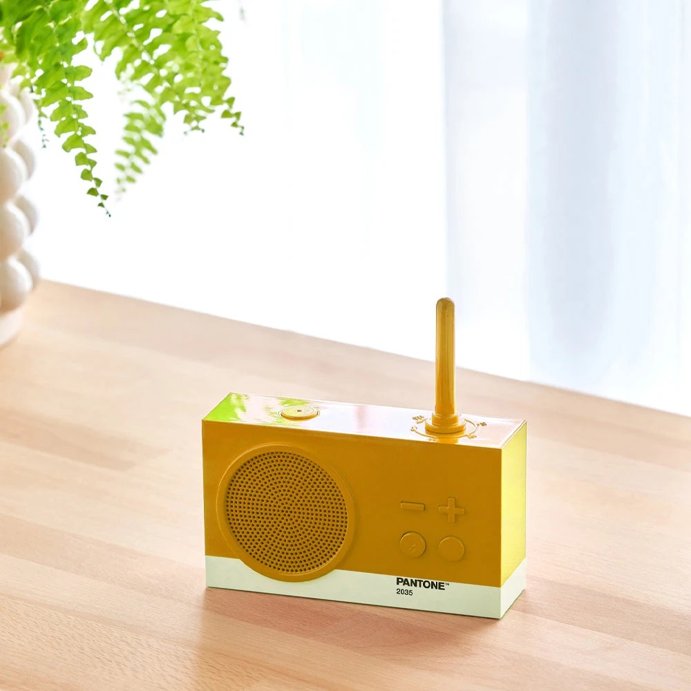 4 Lexon Thykho 3 Fm Radio & Bluetooth Speaker PANTONE -Yellow, 4 of 5