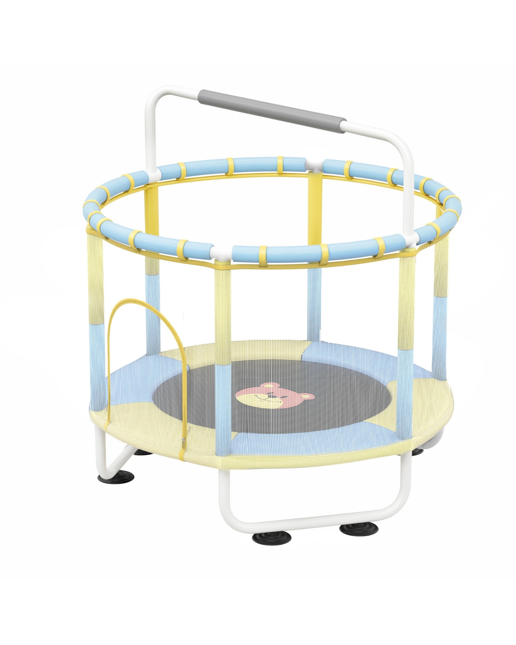 2 Advwin 55" Trampoline for Kids with Basketball Hoop,Swing,Sandbag,Ring, 2 of 7