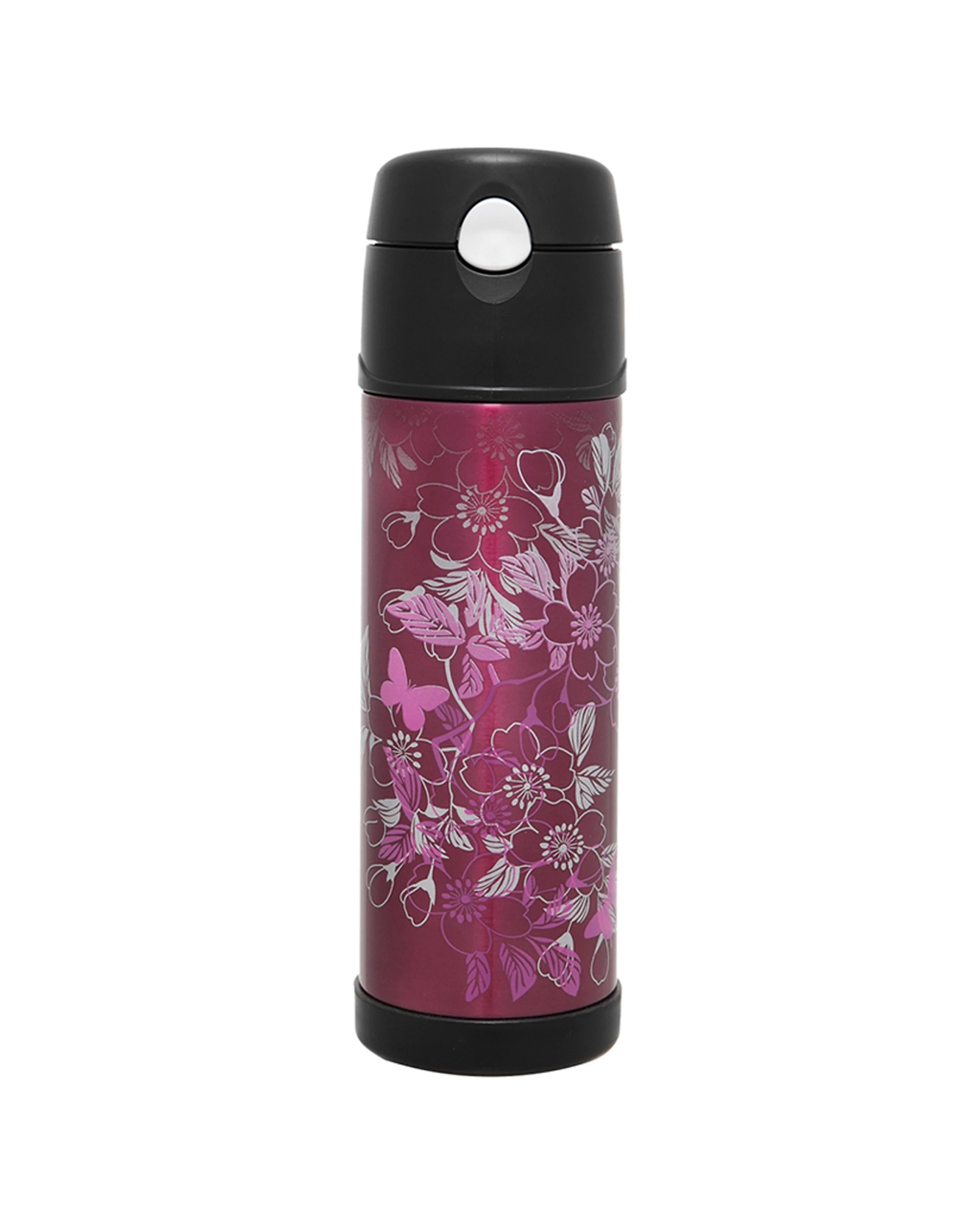 1 Thermos Vacuum Insulated Hydration Bottle With Straw Leakproof 530Ml Floral - Pattern, 1 of 1