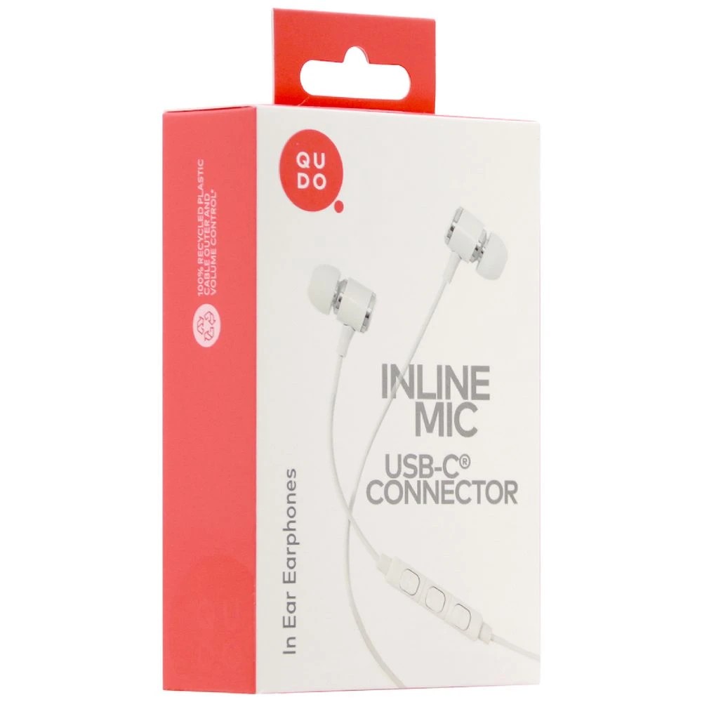 4 Qudo USB-C Earphones White, 4 of 5