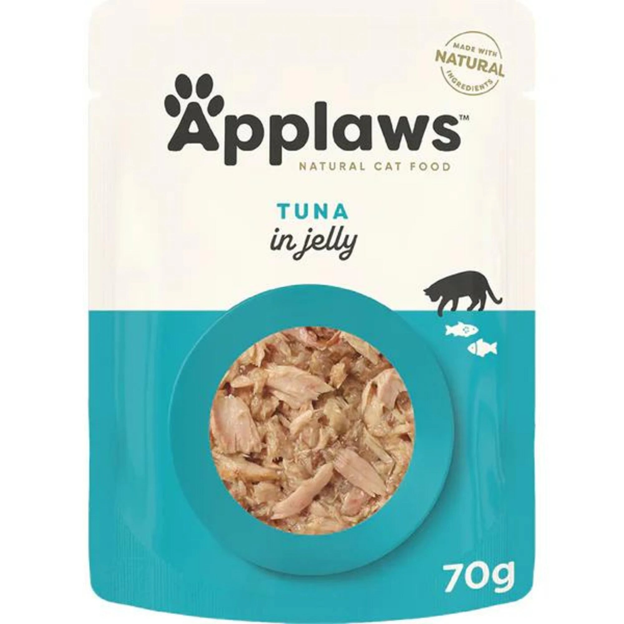 1 Applaws Cat Jelly Pouch - Tuna Wholemeat 70g 16pc, 1 of 2