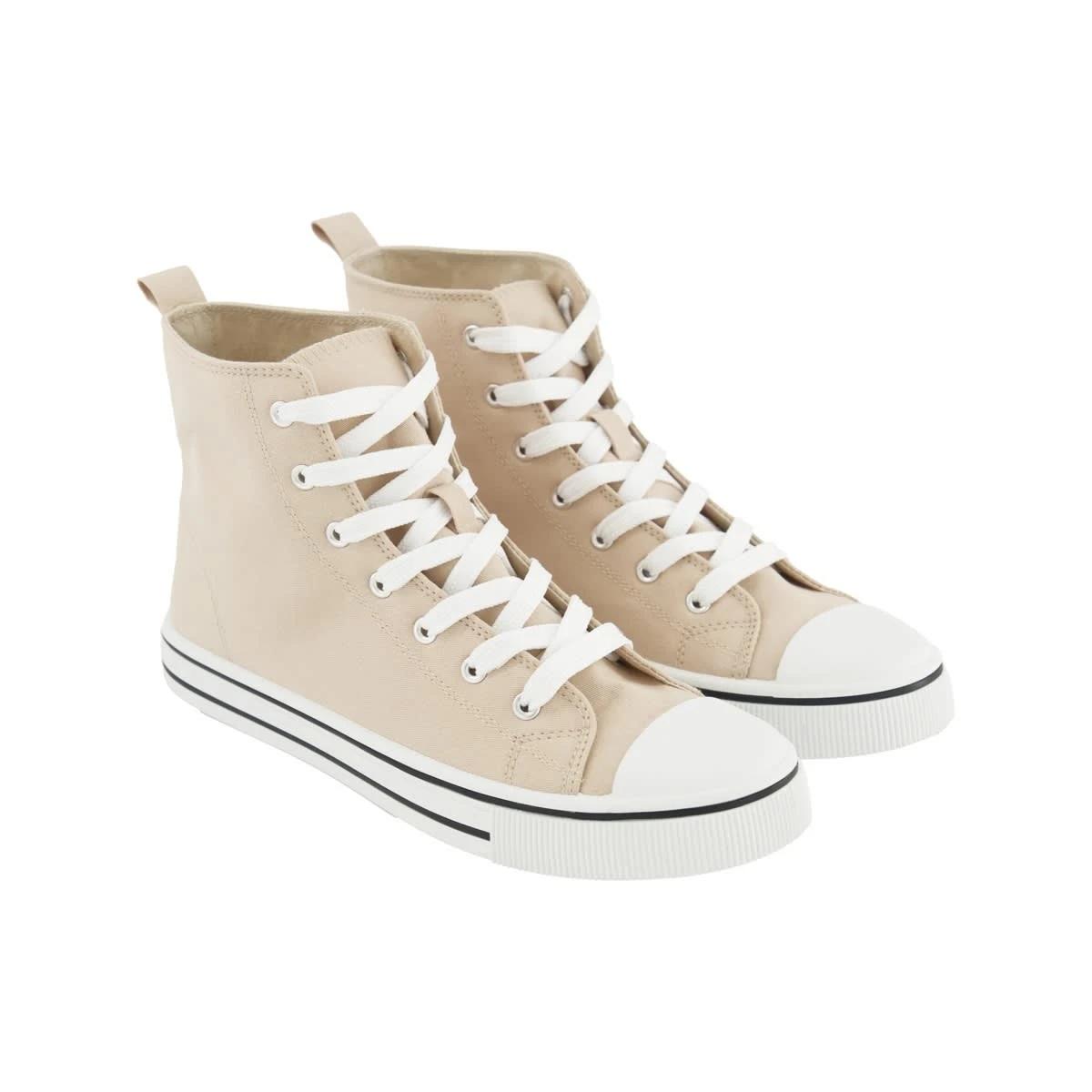4 Canvas High Top Sneakers Bone, 4 of 5