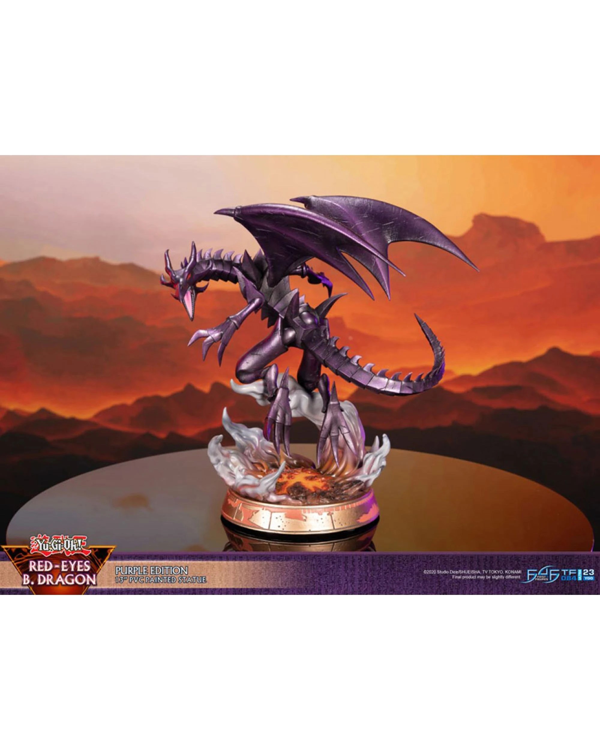 2 YU-GI-OH Red Eyes Black Dragon Purple Edition PVC Statue, 2 of 9